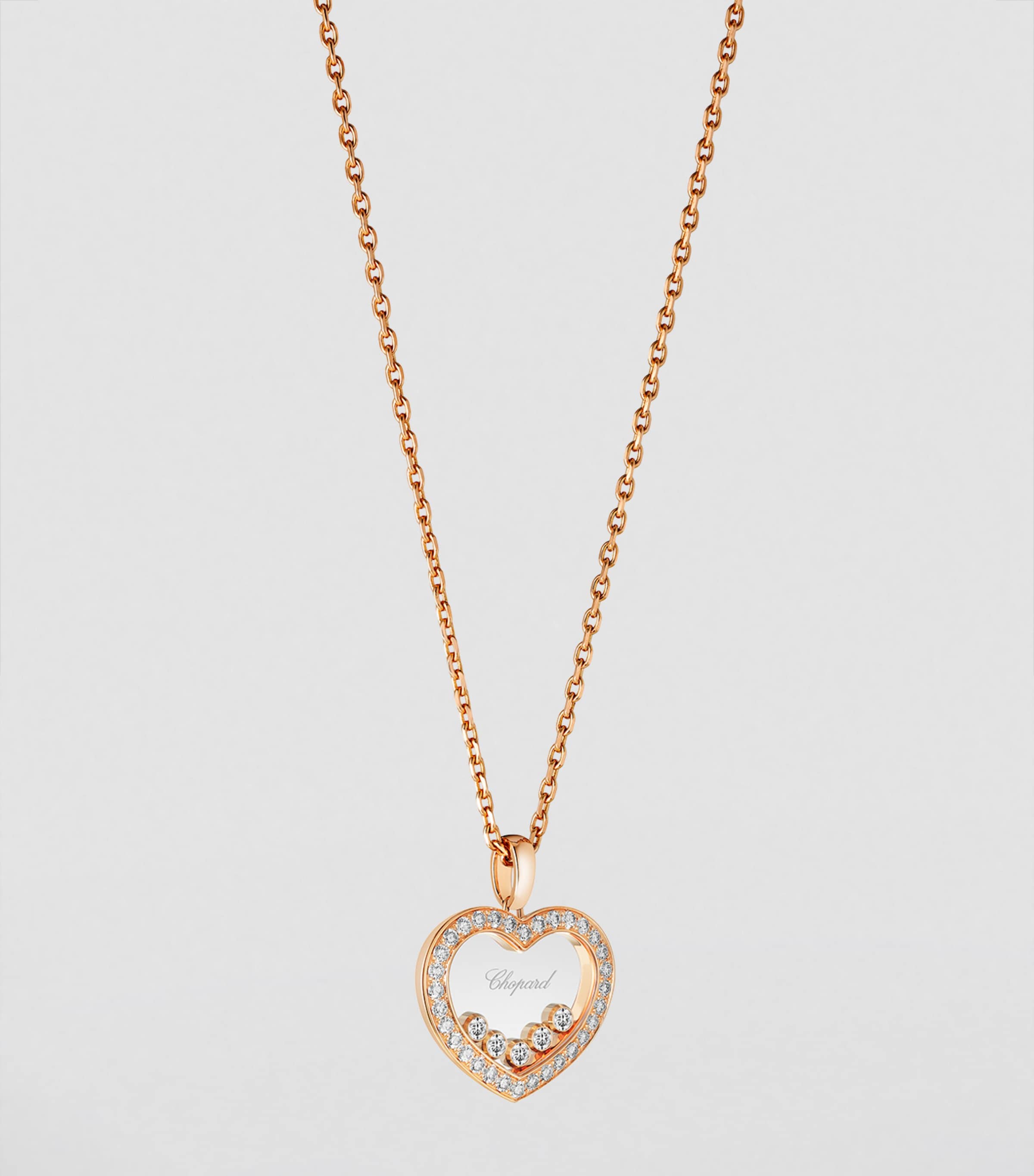 Rose Gold and Diamond Happy Diamonds Icons Pendant Necklace 18K ROSE GOLD Image 4