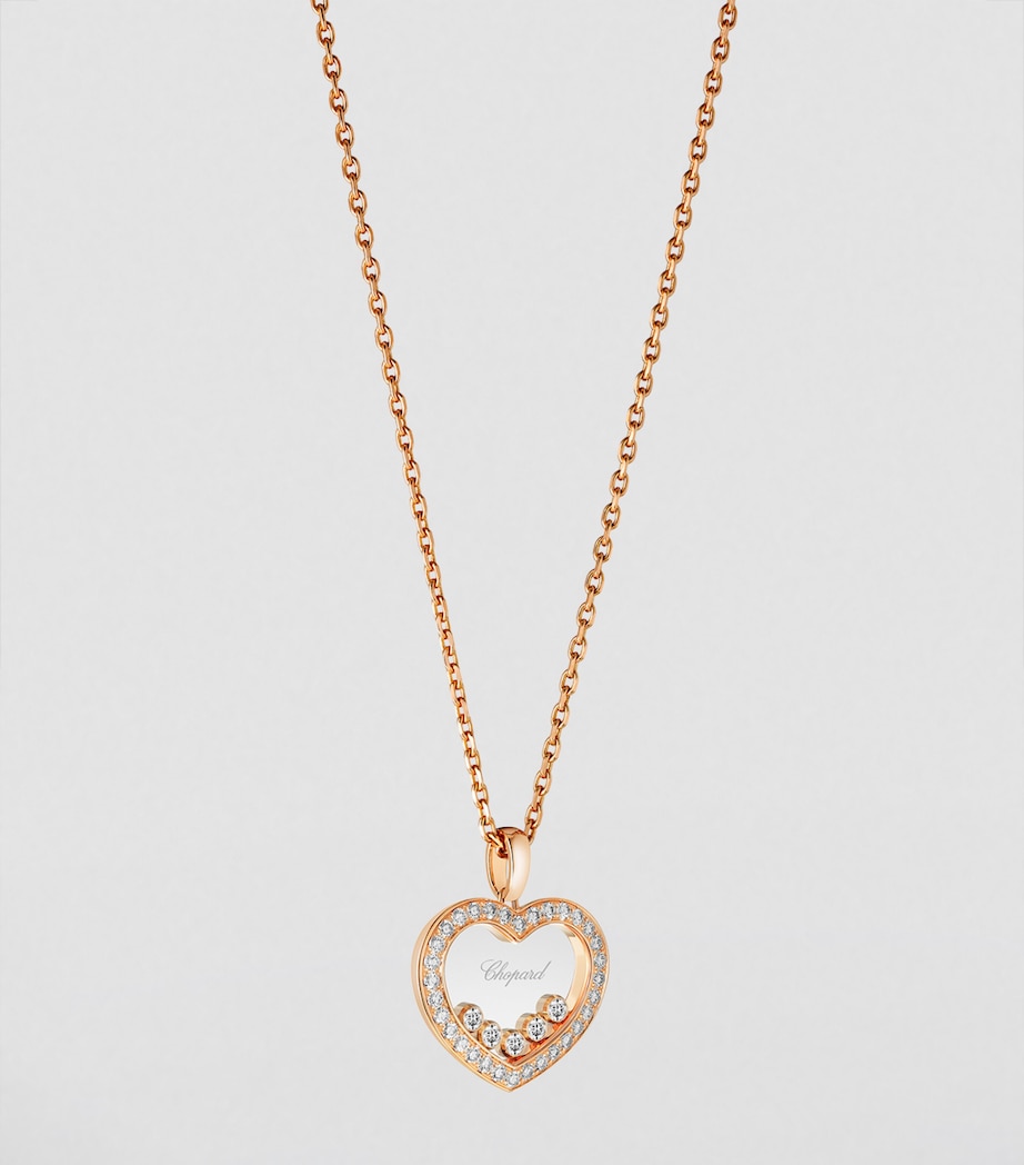 Rose Gold and Diamond Happy Diamonds Icons Pendant Necklace 18K ROSE GOLD Image 4