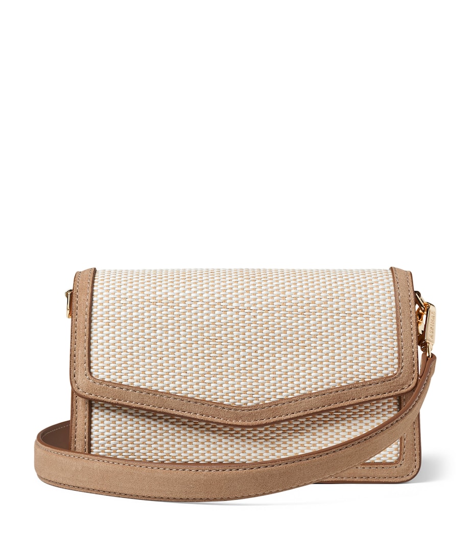 Aspinal Of London Raffia Eliza Clutch Bag Ivory Image 1