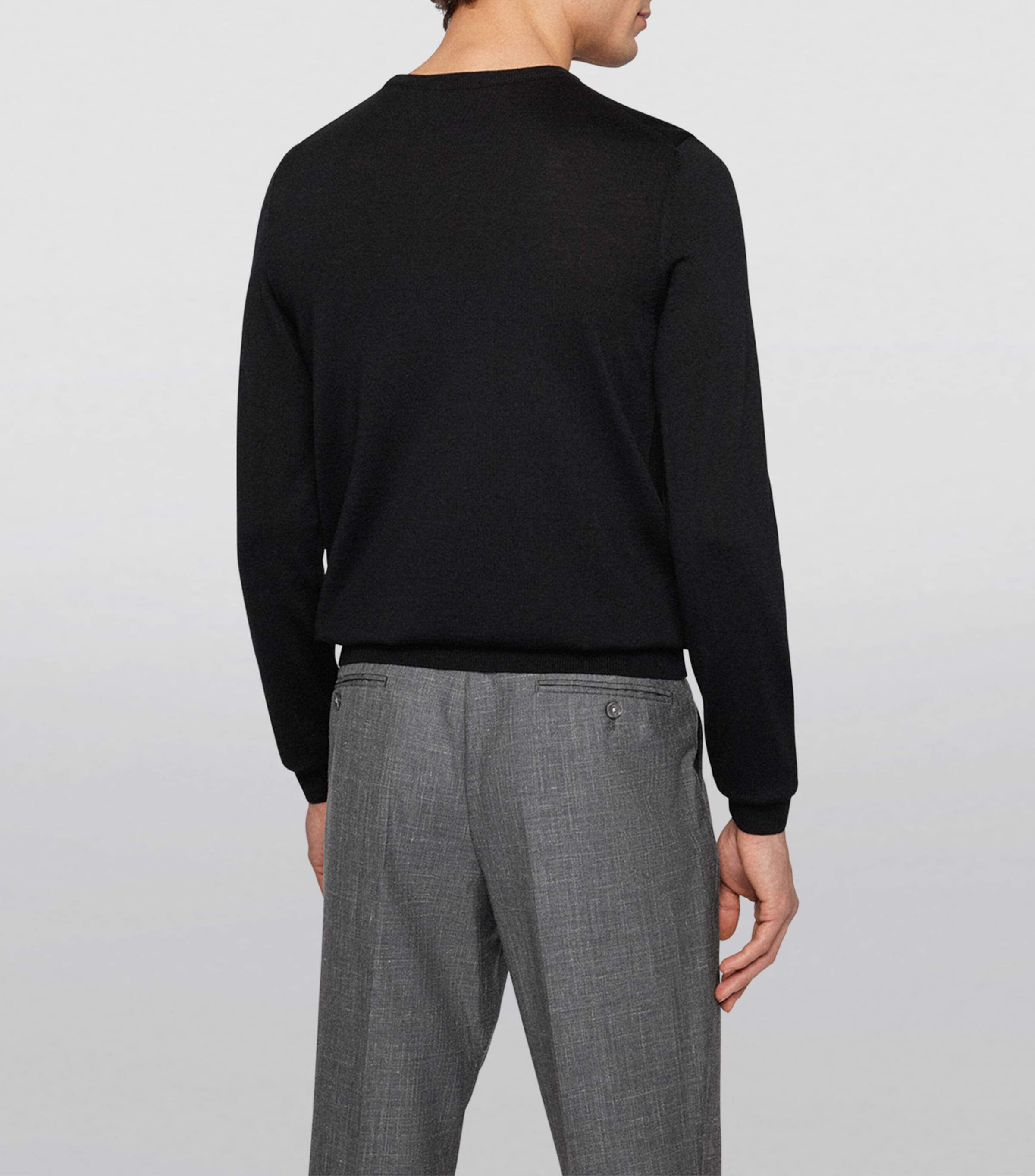 Virgin Wool Crew-Neck Sweater 001 Image 4