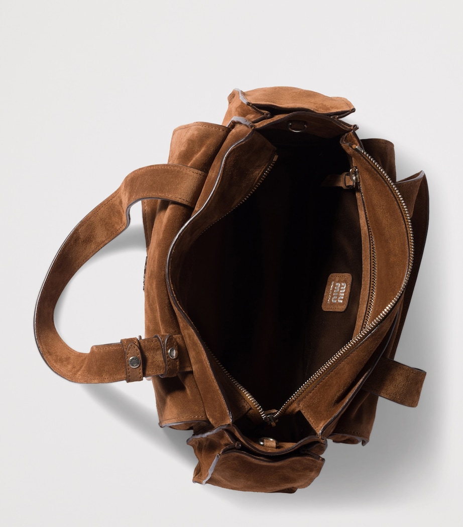 Suede Utilitaire Top-Handle Bag F0324 Image 4