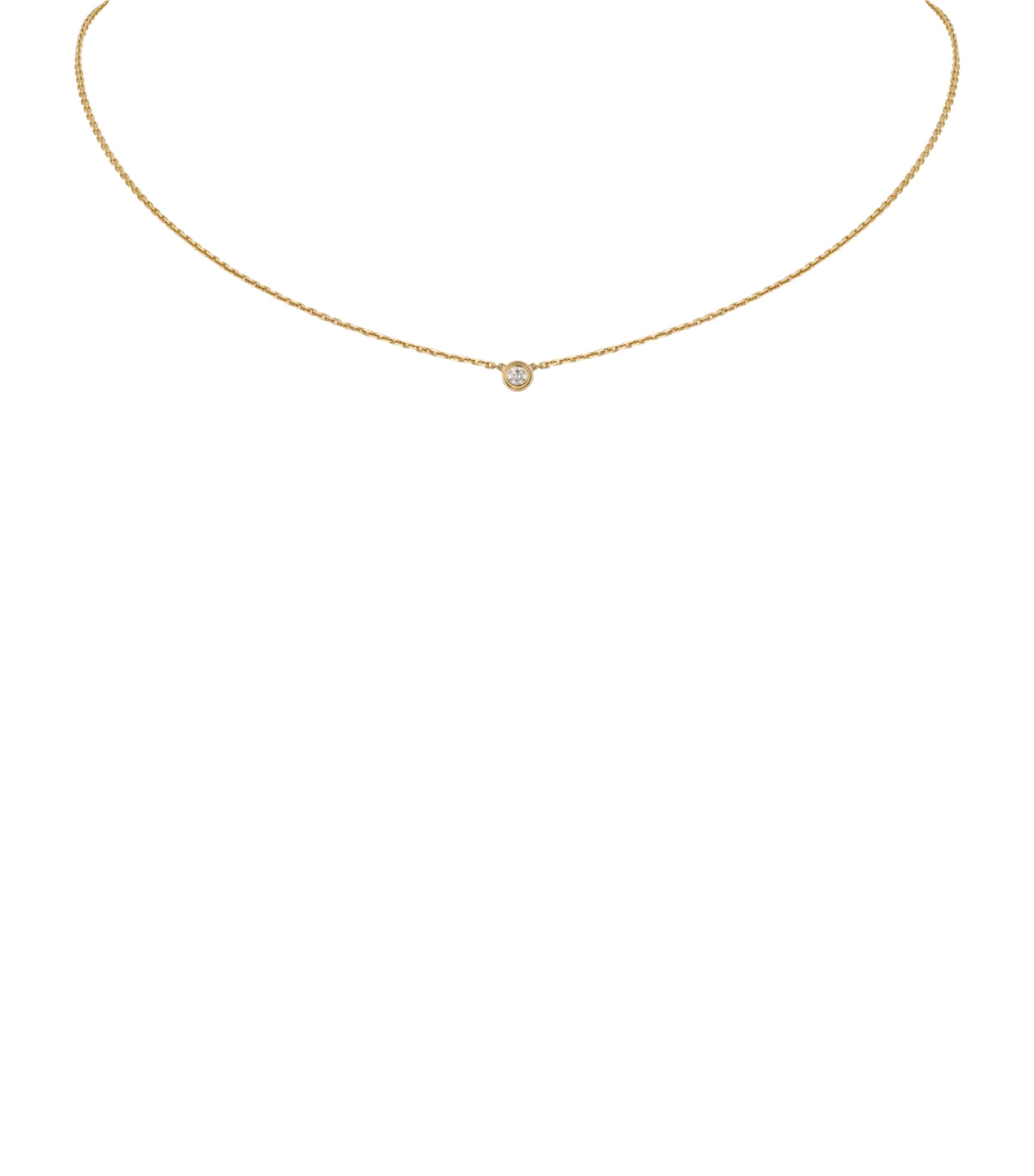 Extra-Small Yellow Gold and Diamond Cartier d'Amour Necklace YELLOW GOLD Image 3