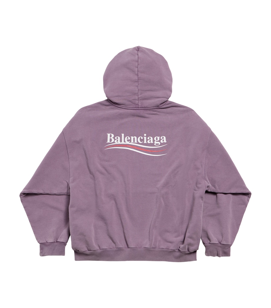 Balenciaga Mens Cotton Political Campaign Hoodie Image 2