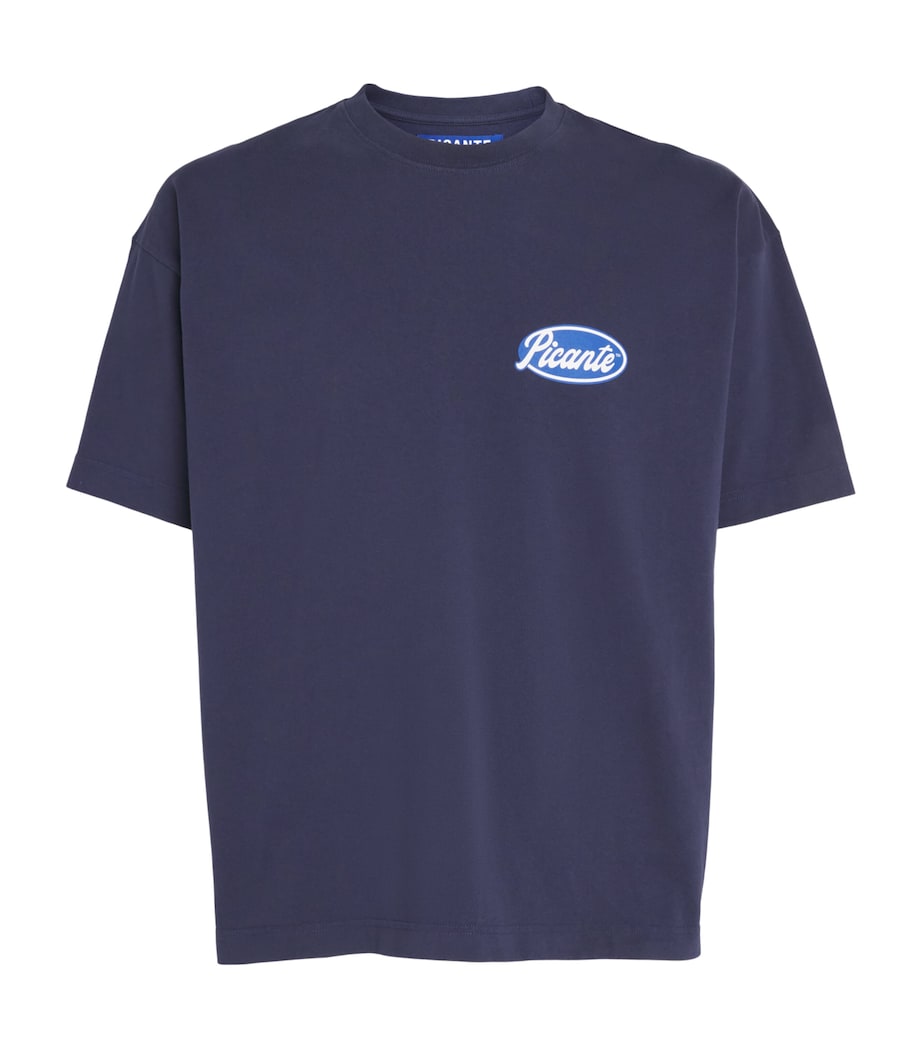 Picante Mens Organic Cotton Senna T-Shirt Navy Image 1