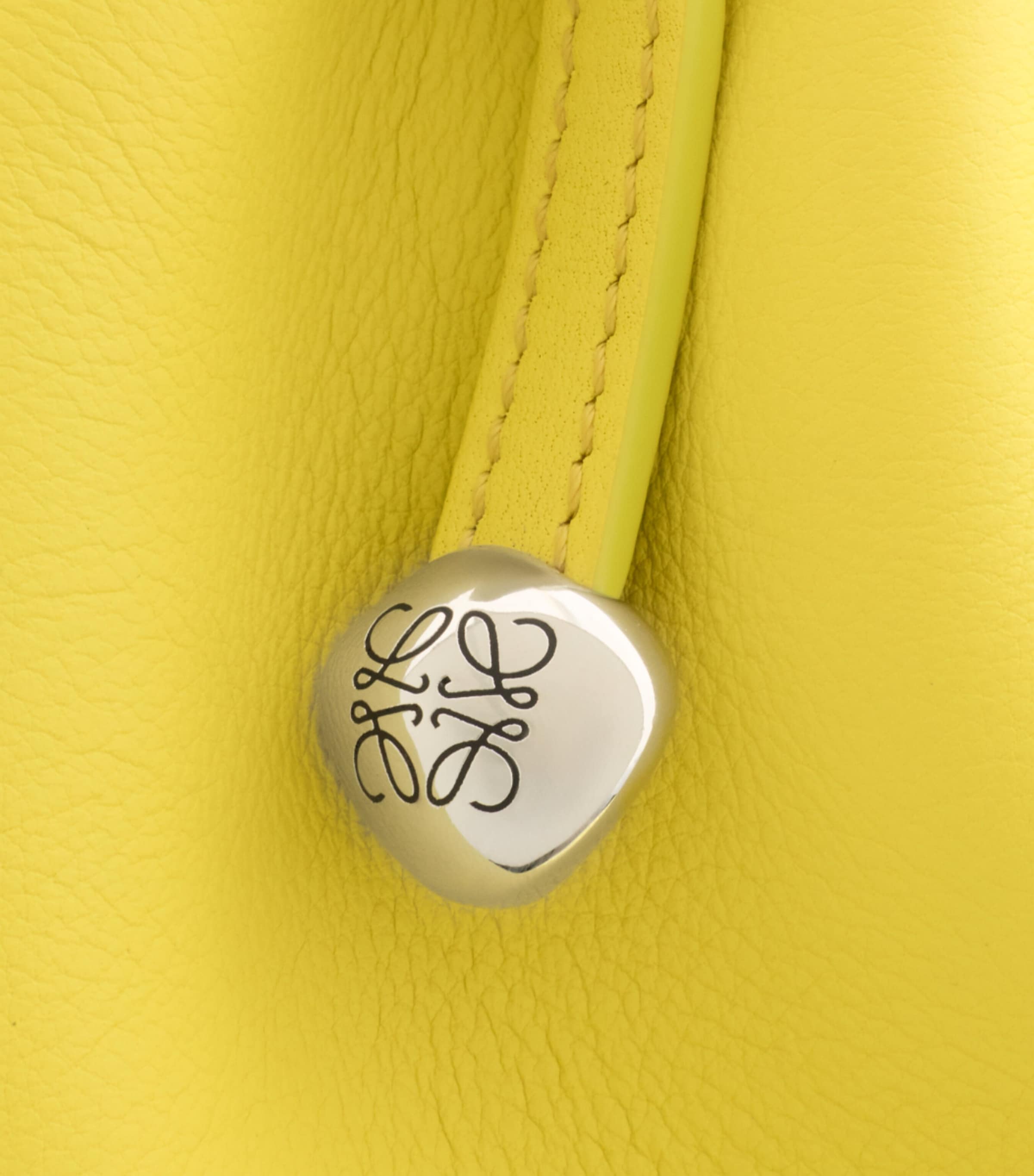 LOEWE Mini Leather Scarf Shoulder Bag Lemon Image 9