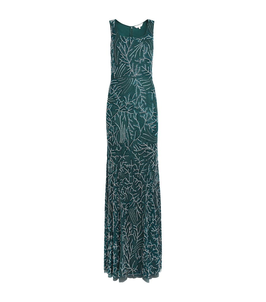 Raishma Womens Embellished Vienna Gown Emerald Green Image 1