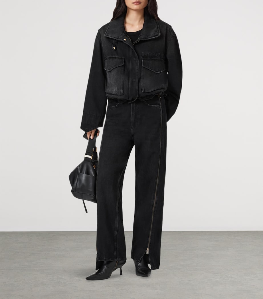 Organic Cotton Frankie Wide-Leg jeans WASHED BLACK Image 3