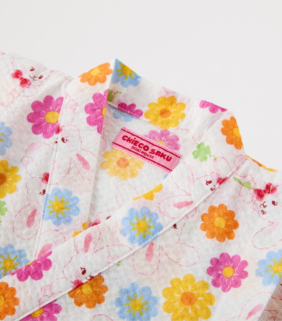 Miki House Cotton Floral Jinbei Set (3 Months-7 Years) Image 6