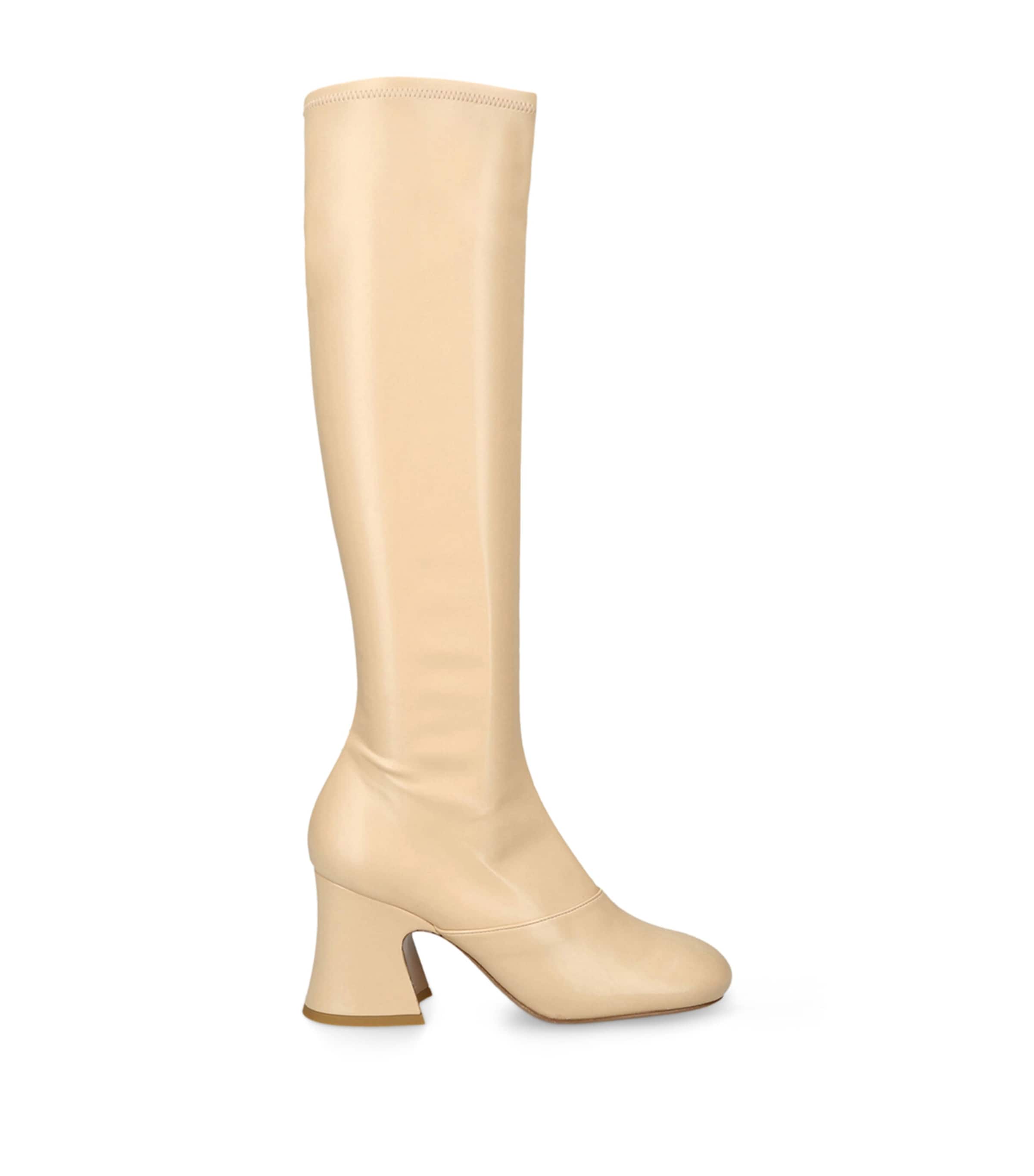 Chloé Leather Janis Over-the-knee Boots 80 In Neutral