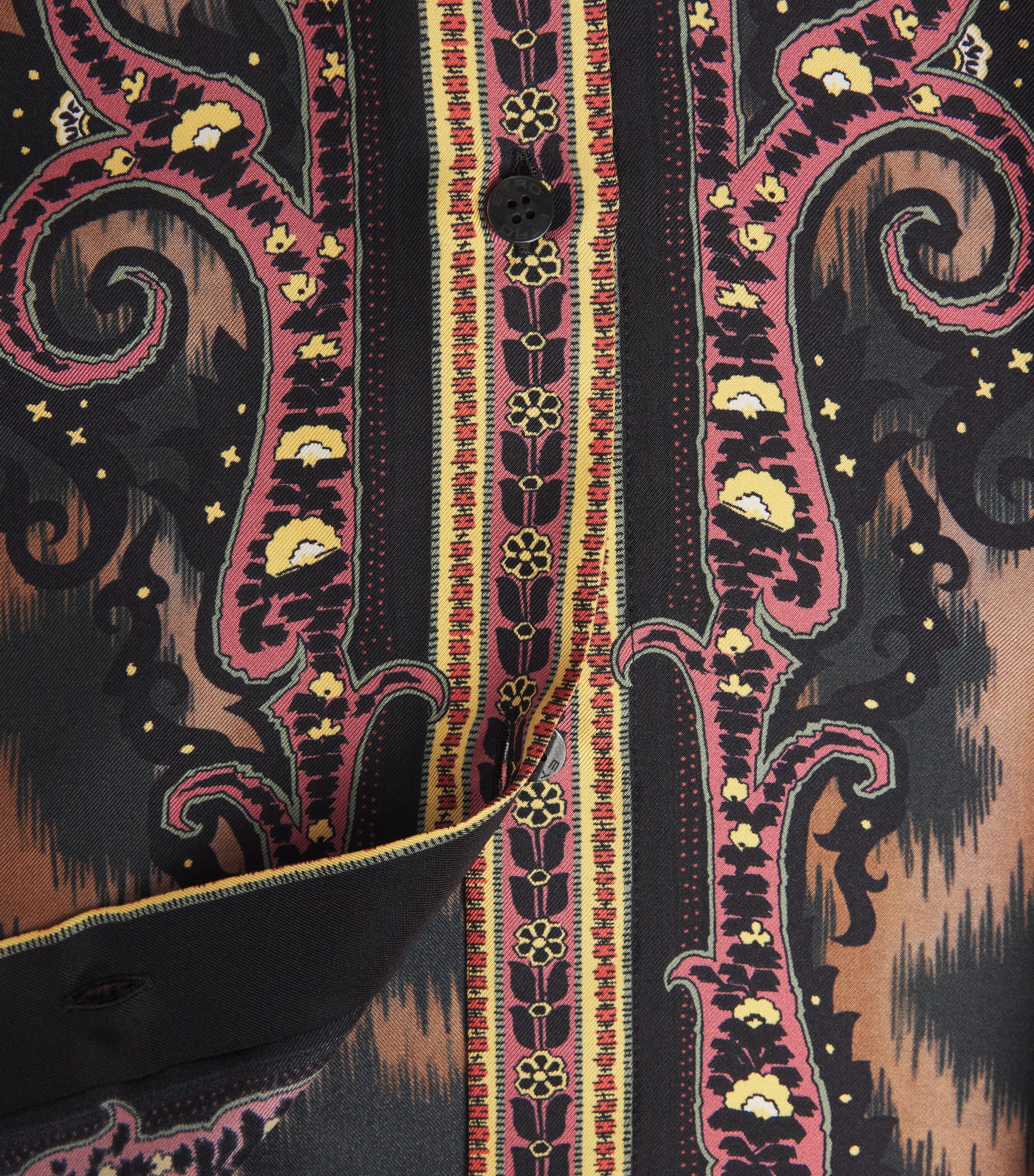 Silk Animal Paisley-Detail Shirt X0825 Image 5
