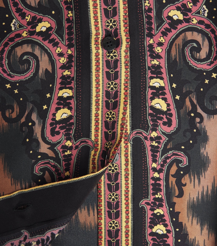 Silk Animal Paisley-Detail Shirt X0825 Image 5