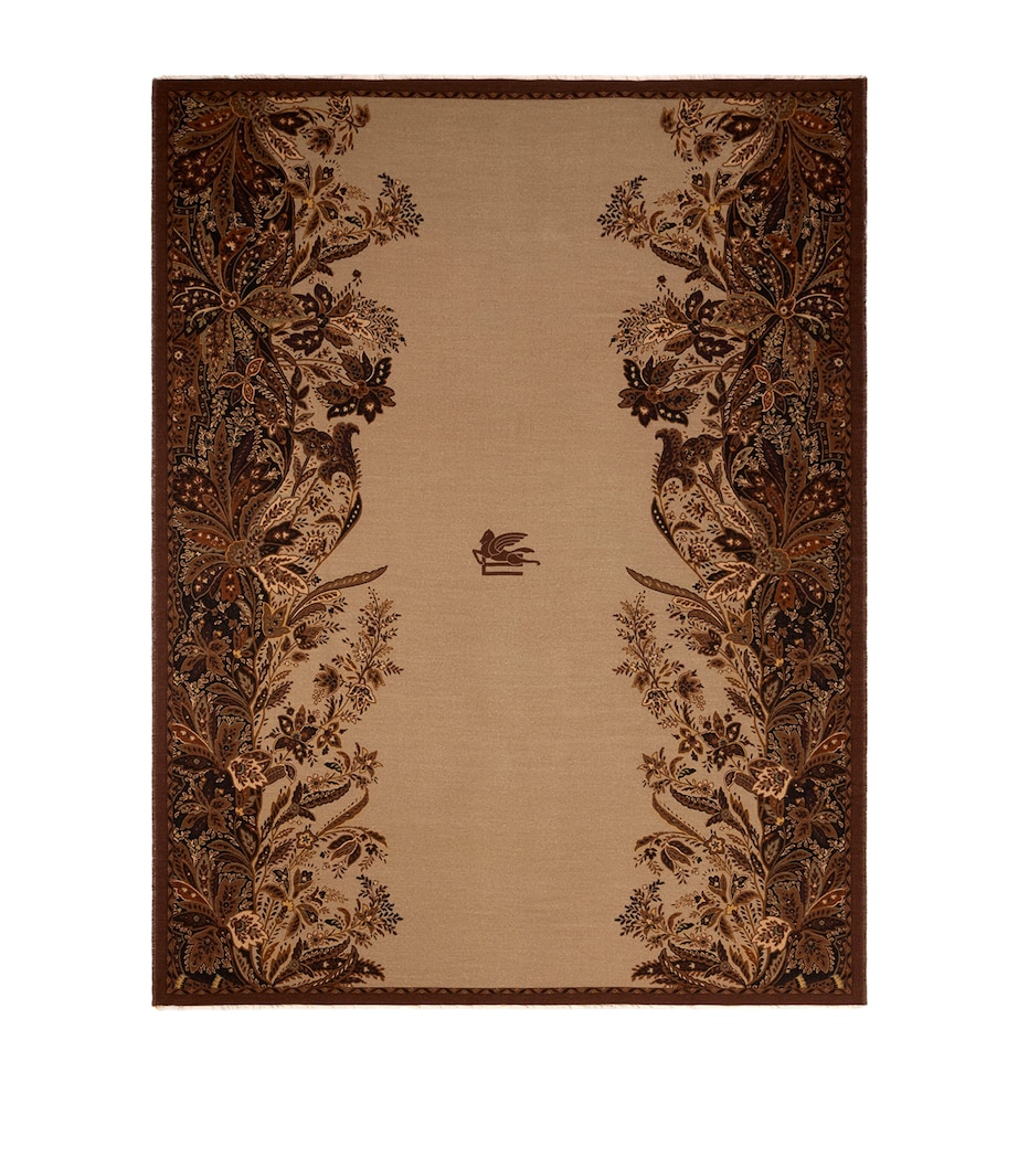 Wool Clergy Throw (140cm x 180cm) PRINT ON BEIGE BASE Image 1