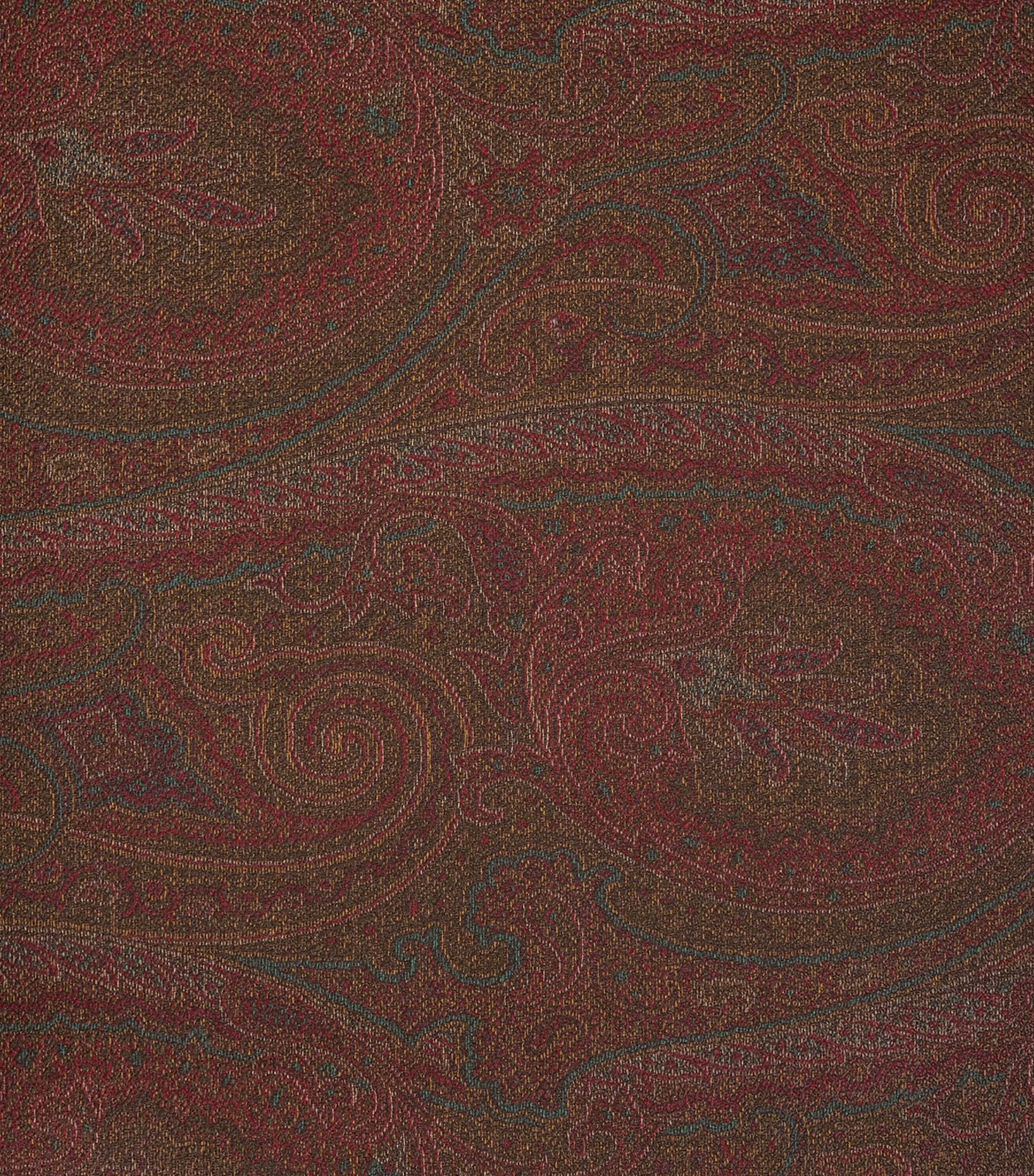 Cotton-Blend and Leather Arnica Rectangular Tray RED Image 3