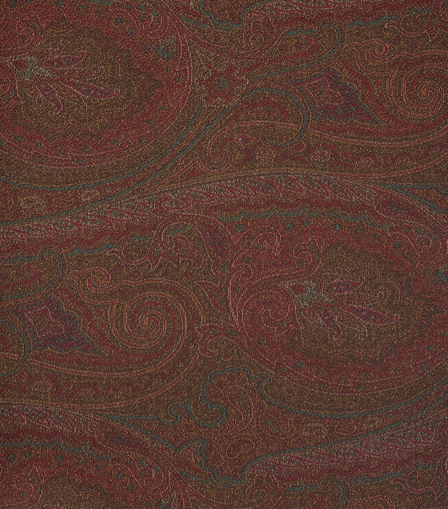 Cotton-Blend and Leather Arnica Rectangular Tray RED Image 3