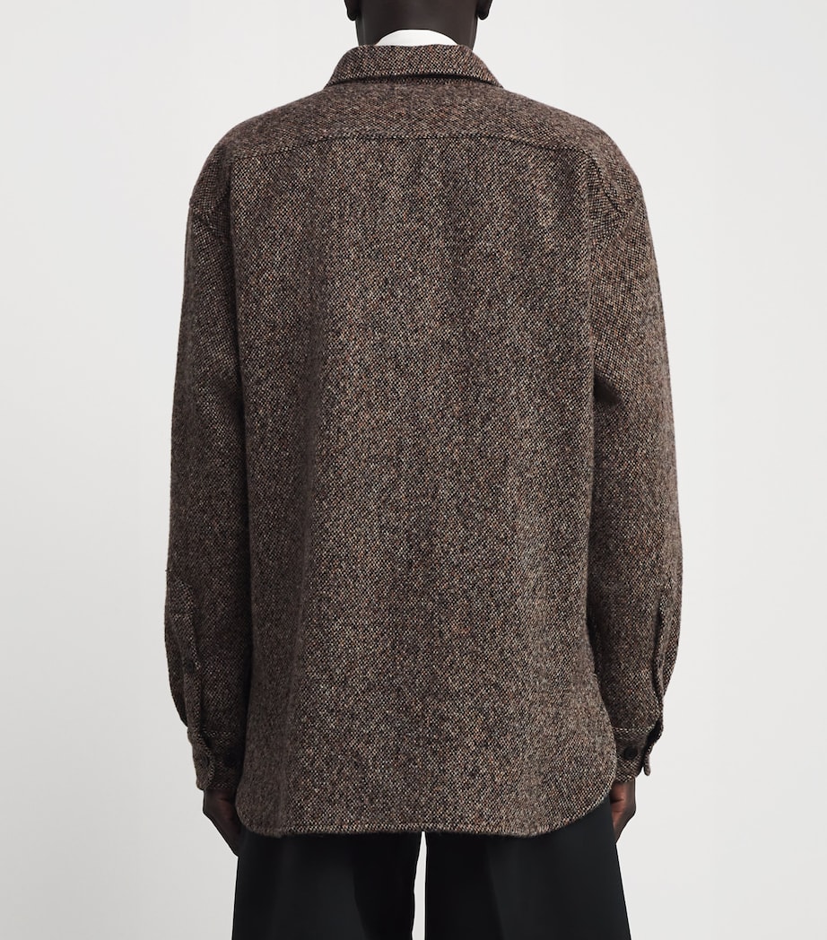 Wool-Blend Zip-Up Overshirt RUST Image 4