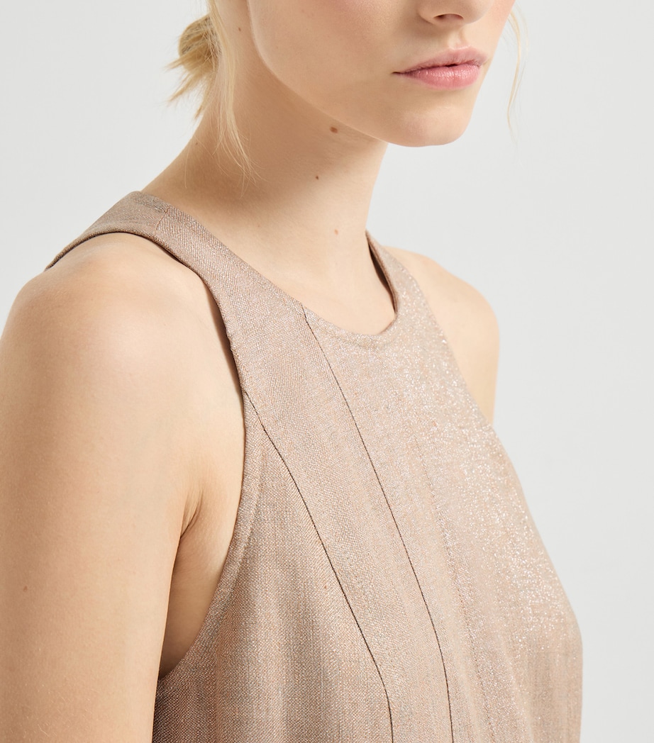 Linen-Blend Maxi Dress C920 Image 6