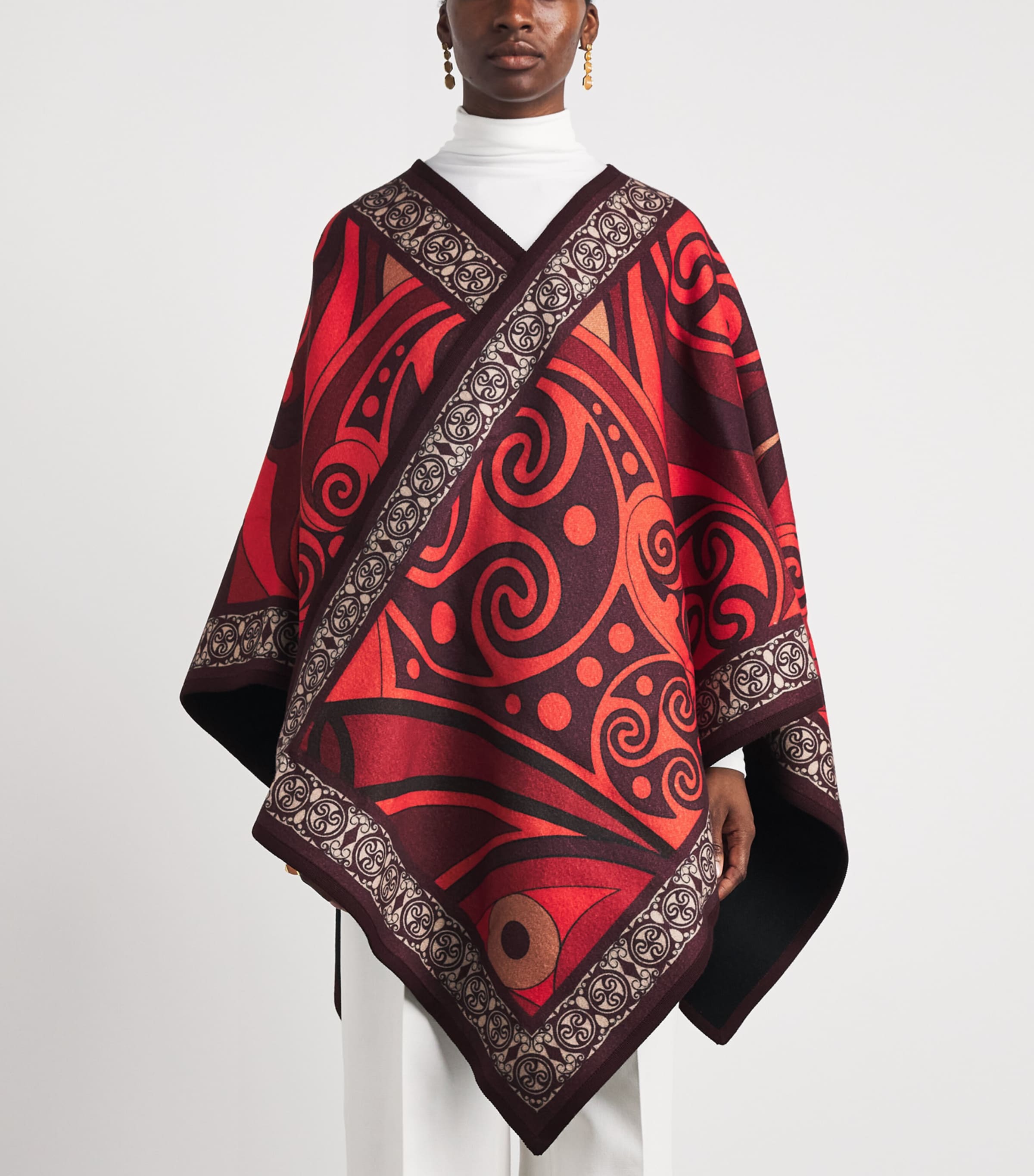 La Doublej Womens Wool-Silk Soul Poncho Alchemy Placee Image 5