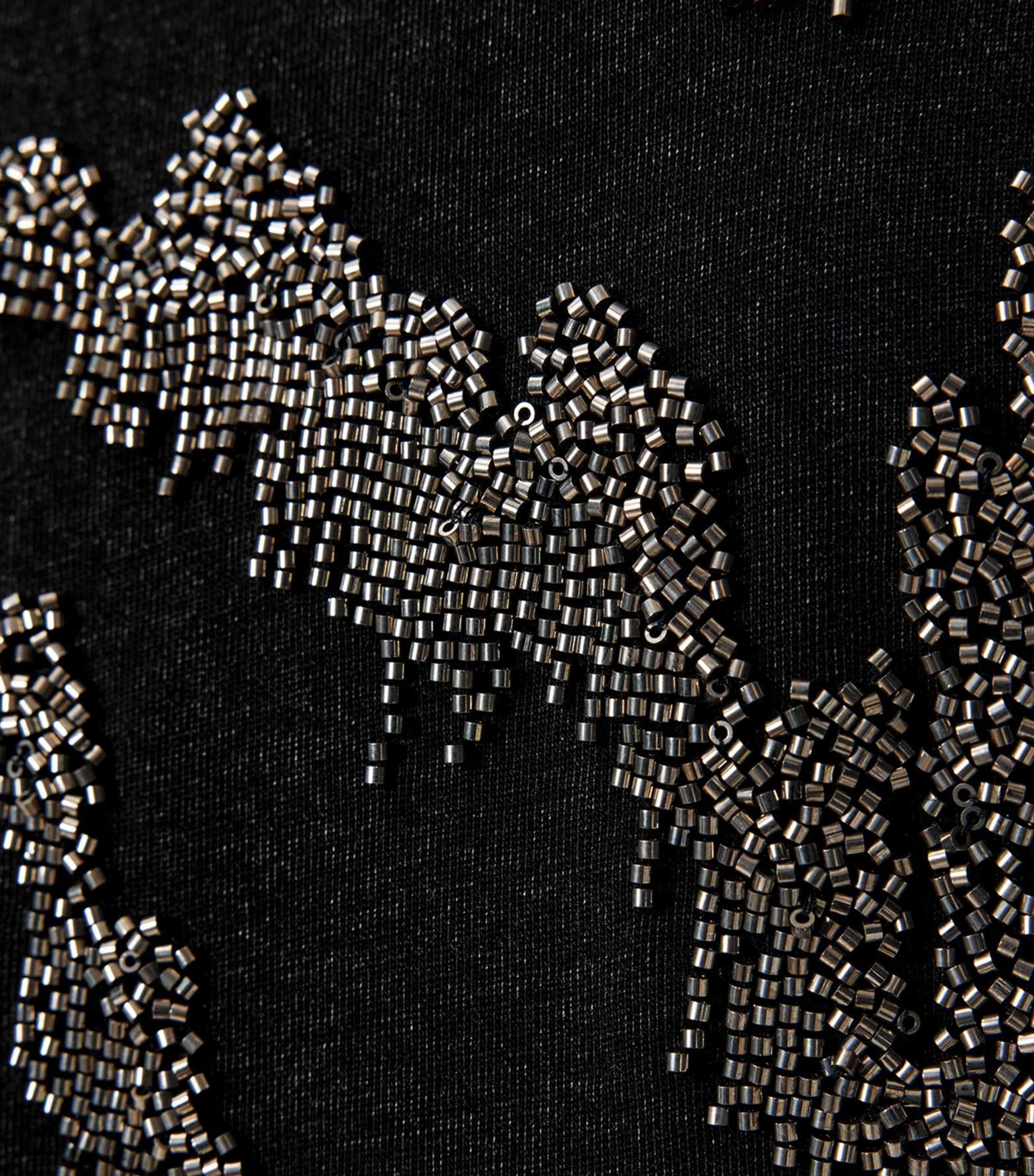 AllSaints Womens Embellished Maia Etta T-Shirt Washed Black Image 6