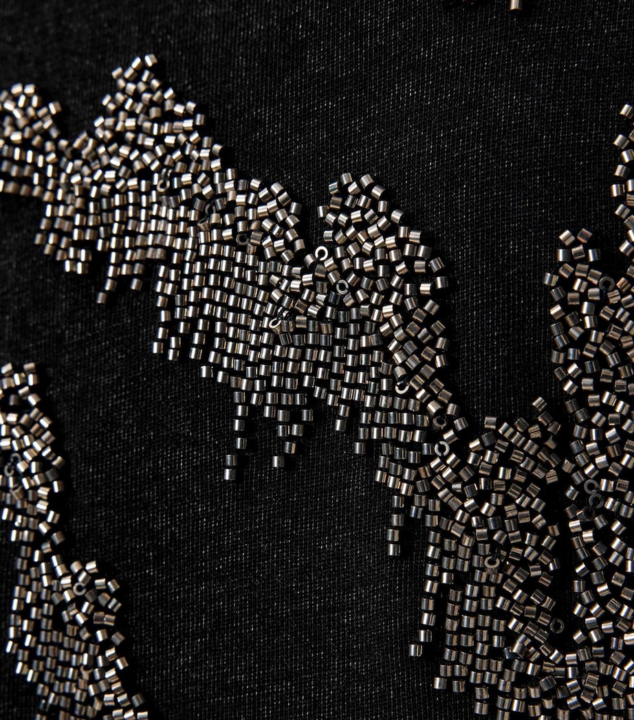 AllSaints Womens Embellished Maia Etta T-Shirt Washed Black Image 6