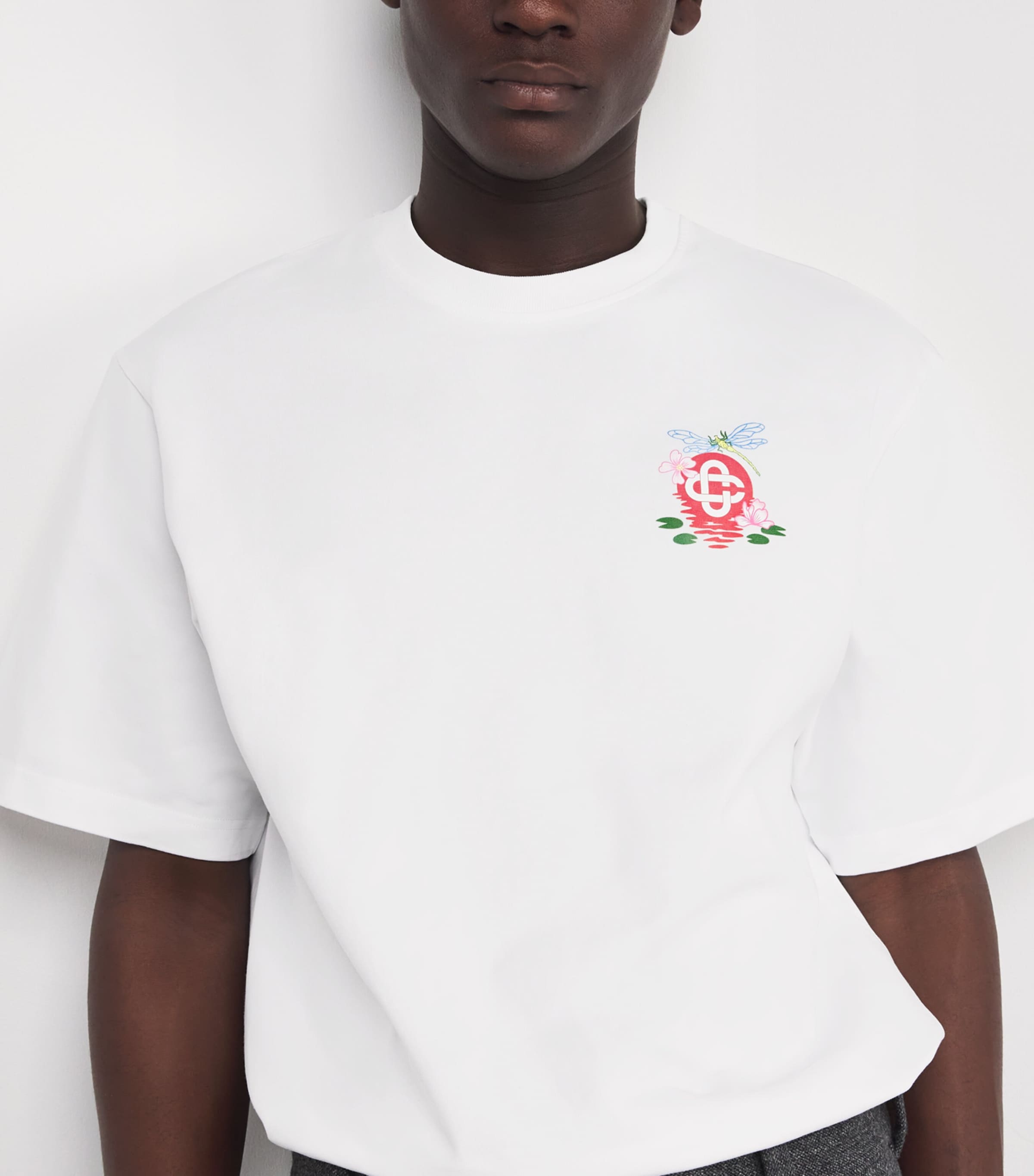 Organic Cotton Dragonfly Logo T-Shirt  WHITE Image 6