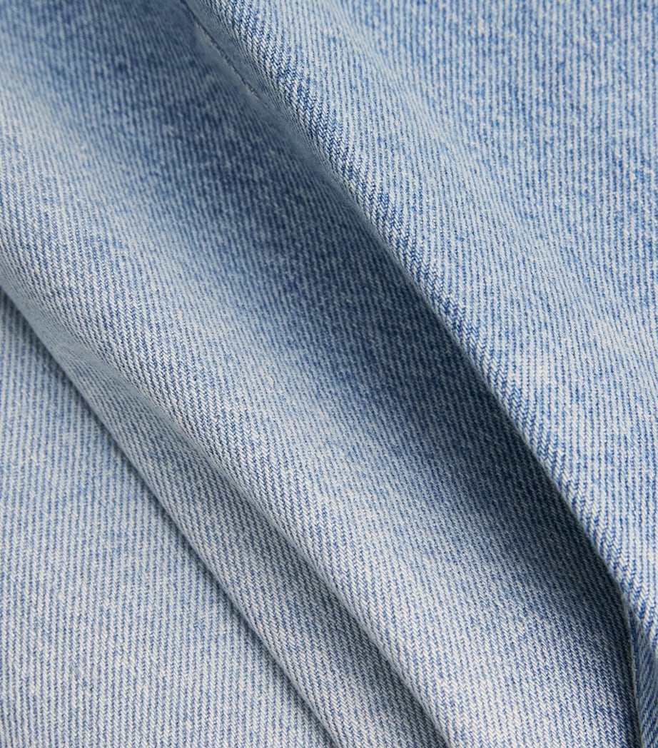 AMI Paris Womens Mid-Rise Straight Jeans Bleu Used Image 6