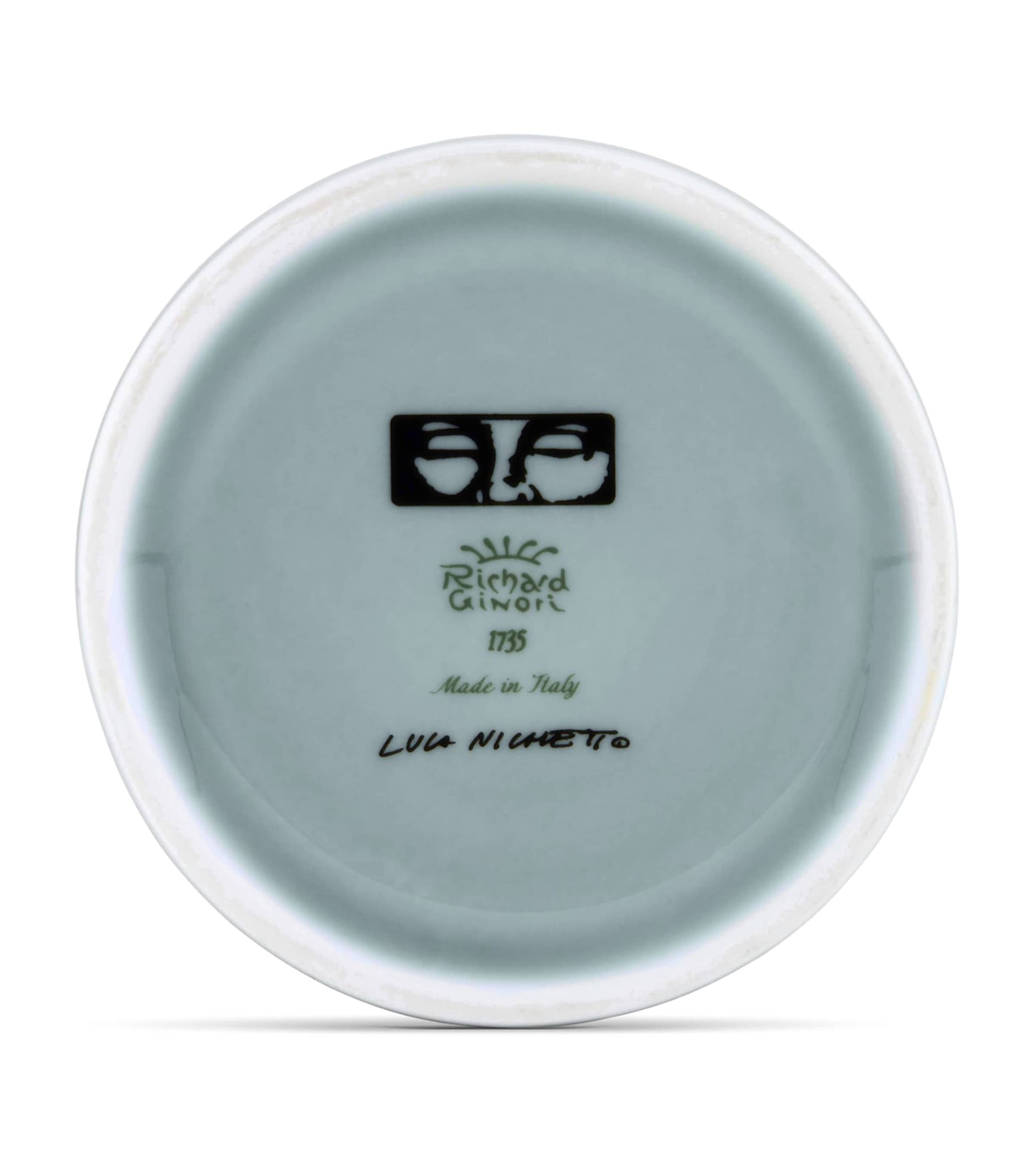 GINORI 1735 Porcelain Il Letterato Candle Holder Image 2