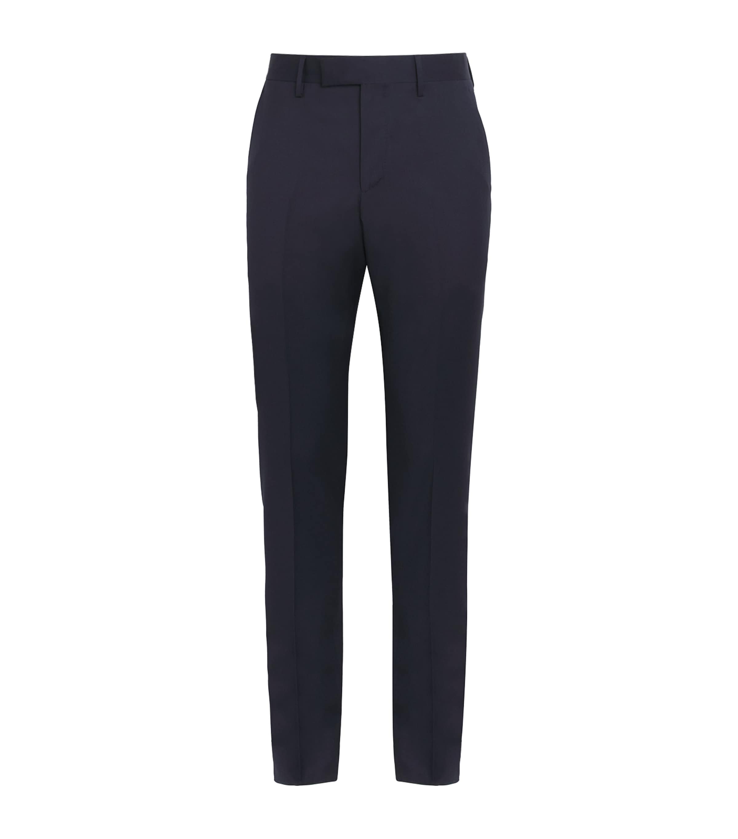 Lardini Mens Cotton Tailored Drop Trousers Image 1