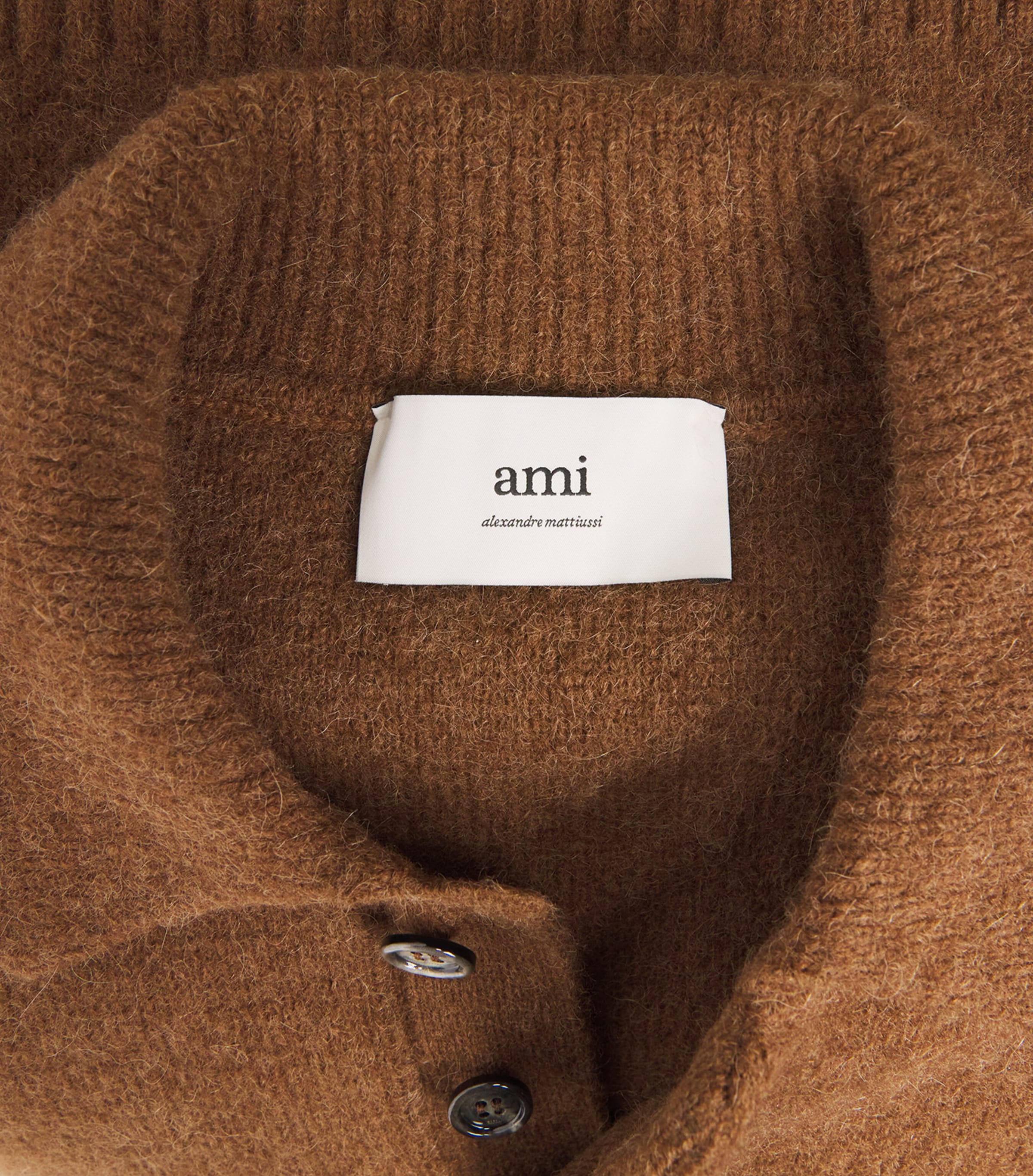 Alpaca-Blend Polo Sweater 217 - NOISETTE/ECRU Image 5