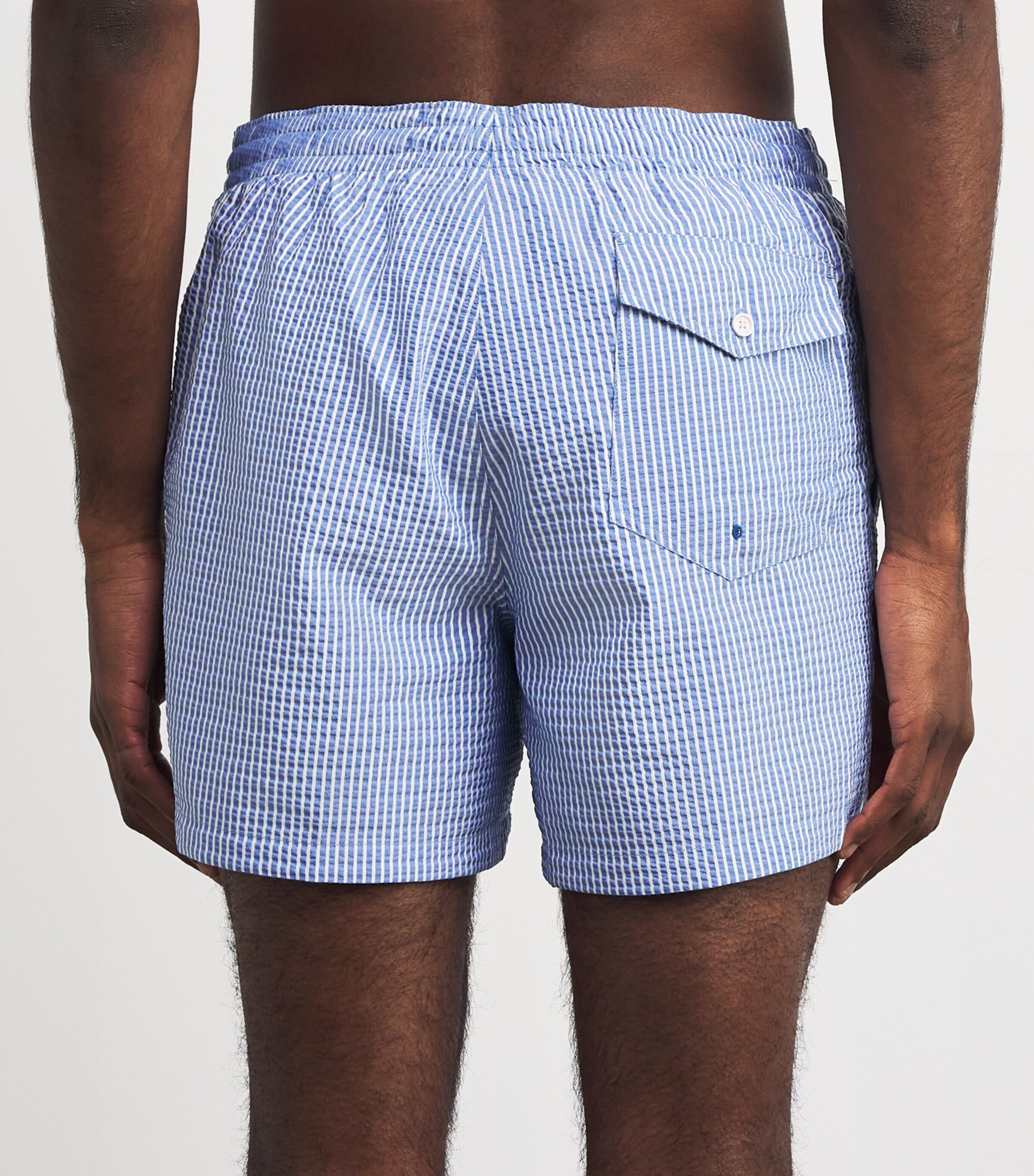 Seersucker Amalfi Swim Shorts BLU DEPTH/DEKWSH WHT Image 3