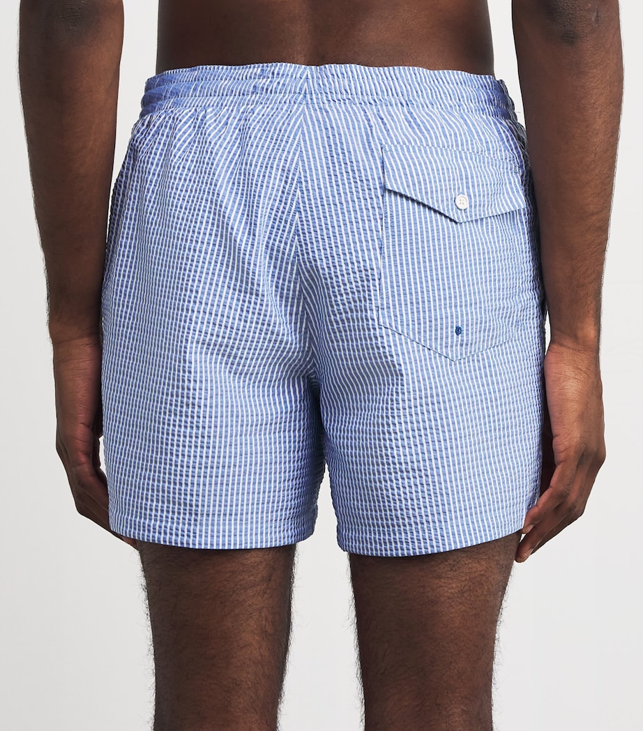 Seersucker Amalfi Swim Shorts BLU DEPTH/DEKWSH WHT Image 3