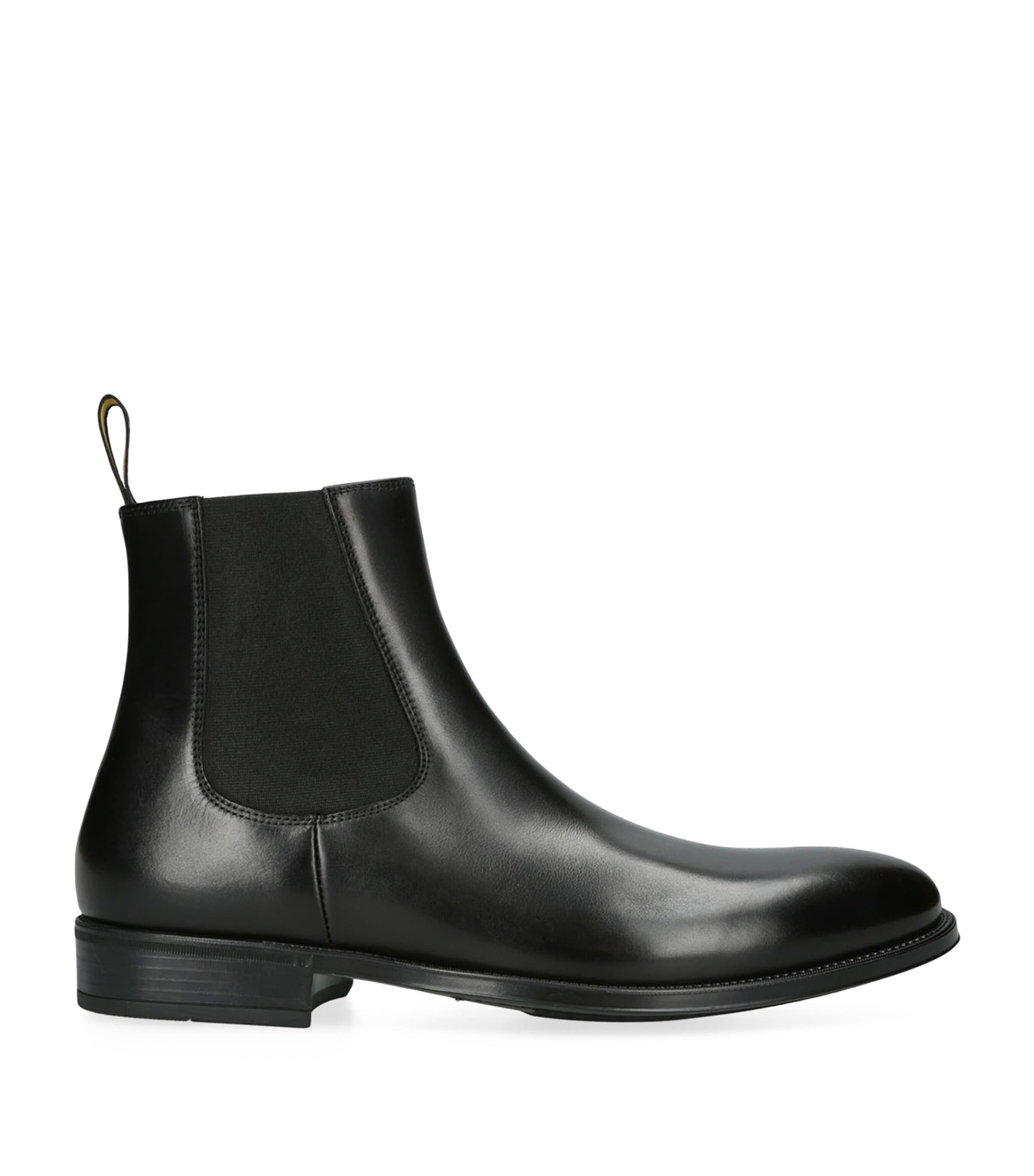 Doucal's Leather Flex Chelsea Boots In Black