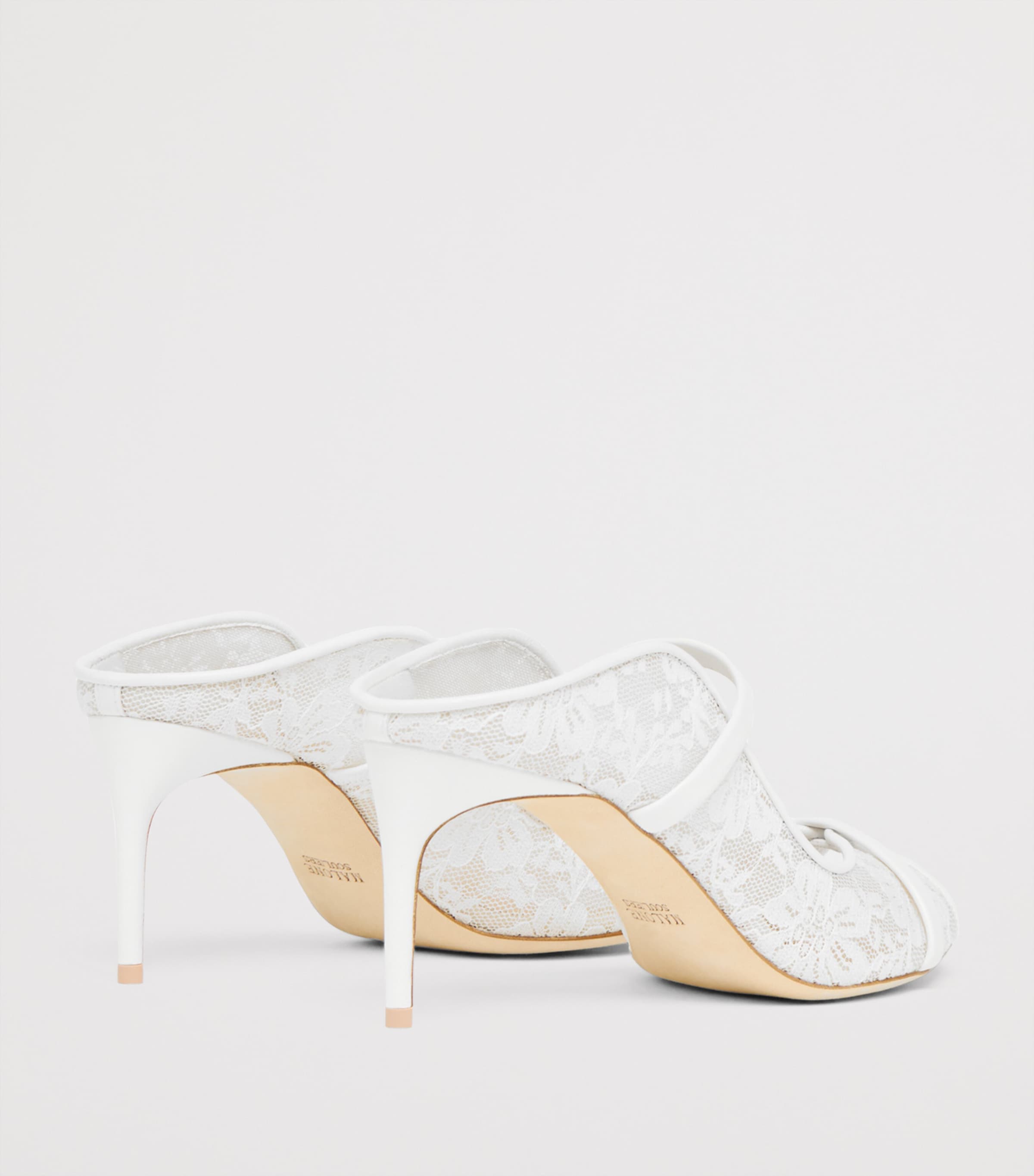 Lace Noah Heeled Sandals 70 WHITE Image 4
