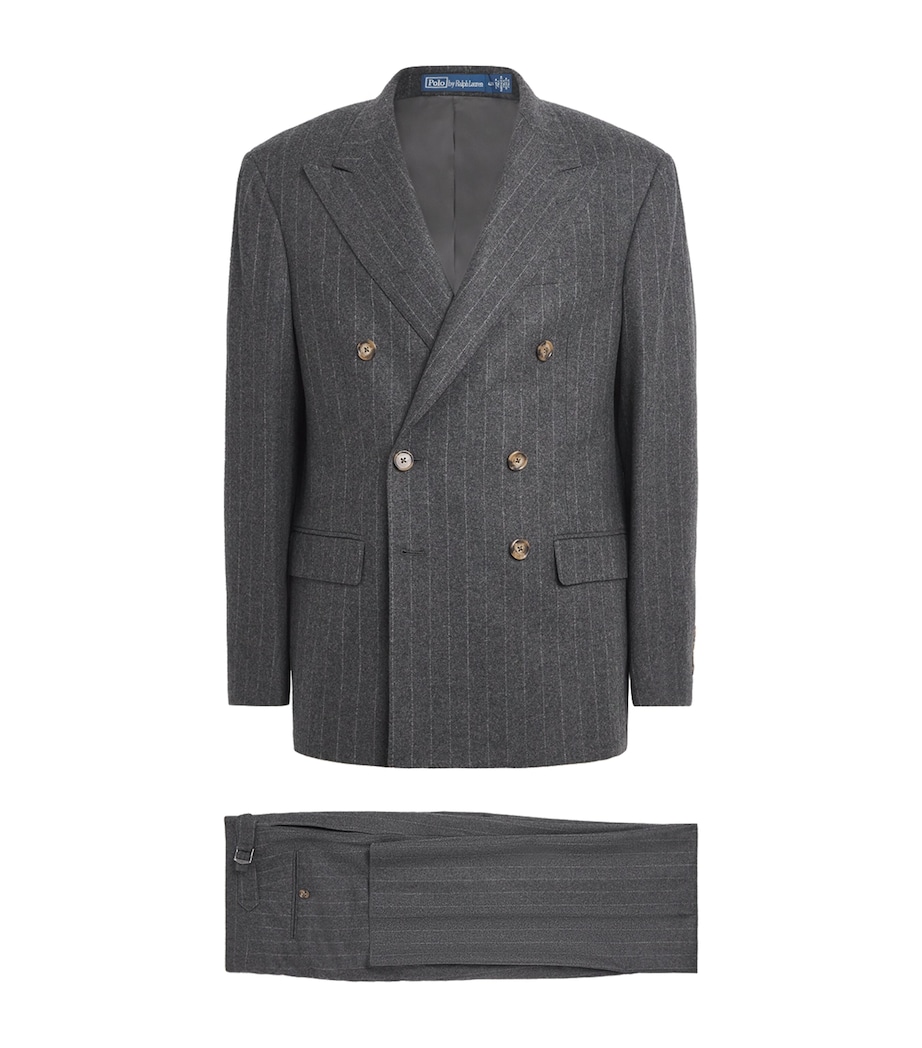 Wool Chalk-Stripe 2-Piece Suit GREY Image 1