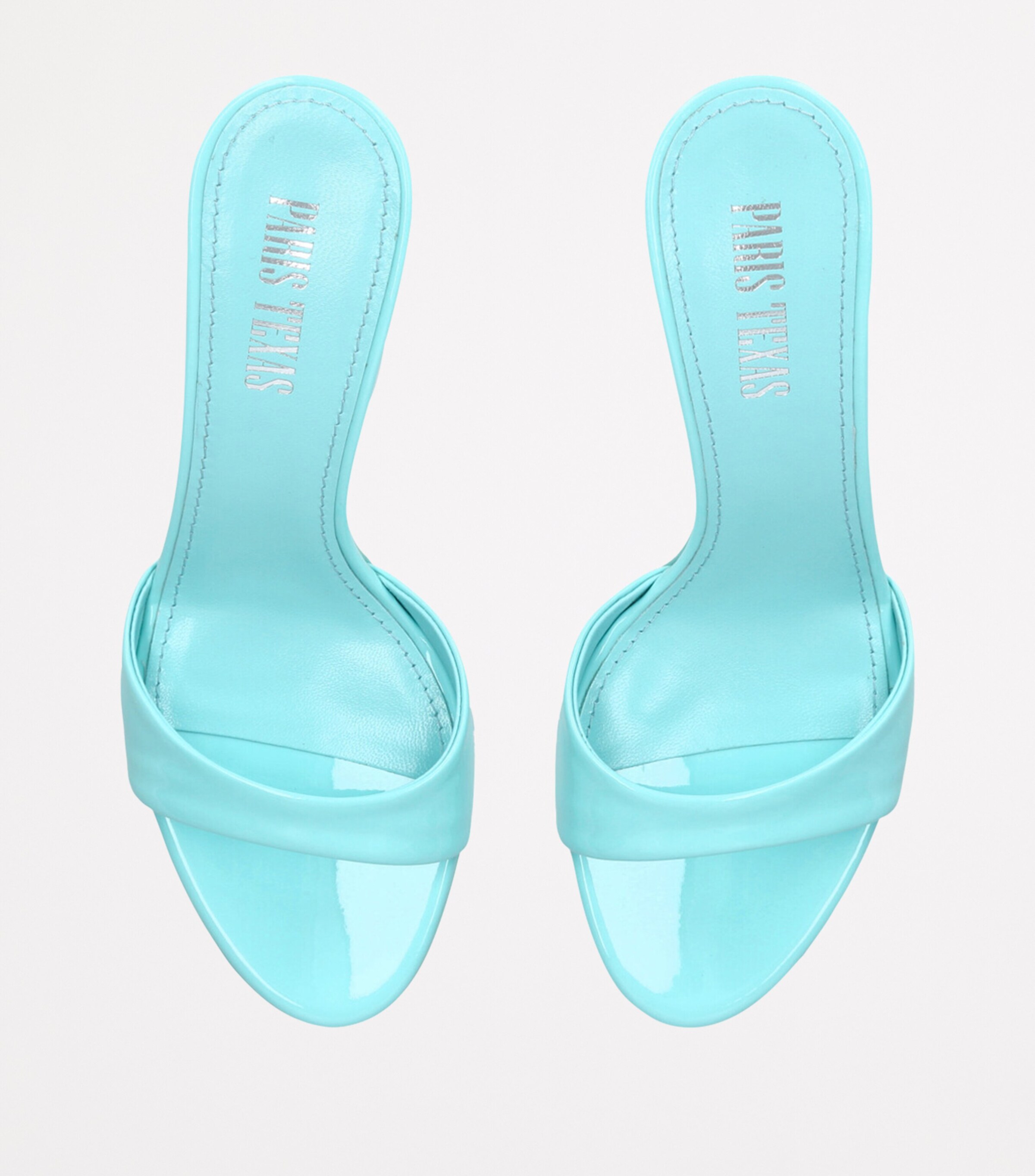 Paris Texas Patent Leather Lidia Mules 70 Blue Image 4