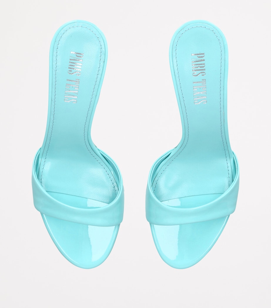 Paris Texas Patent Leather Lidia Mules 70 Blue Image 4