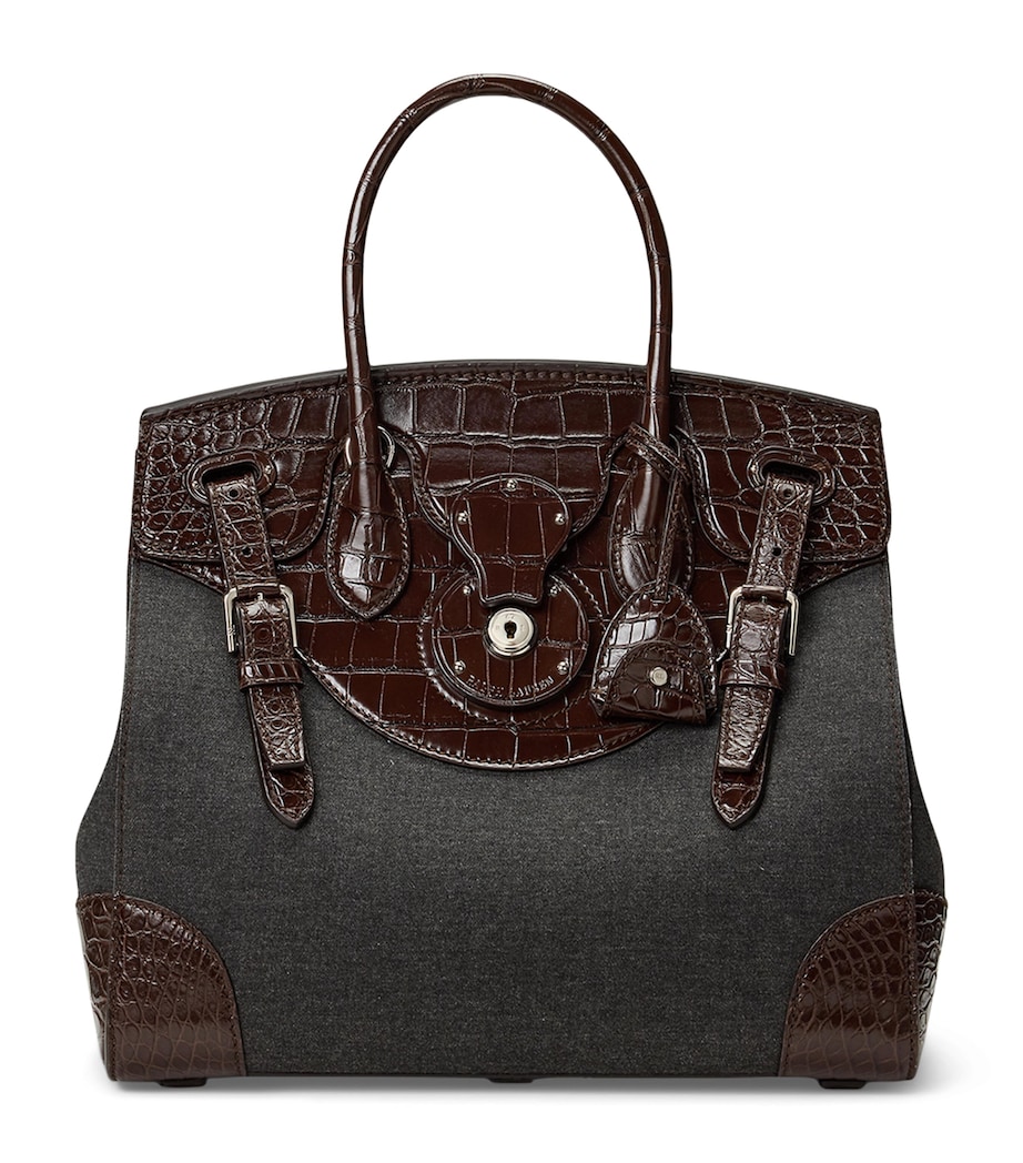 Wool-Alligator Soft Ricky 33 Top-Handle Bag MOCHA/MEDIUM GREY Image 1