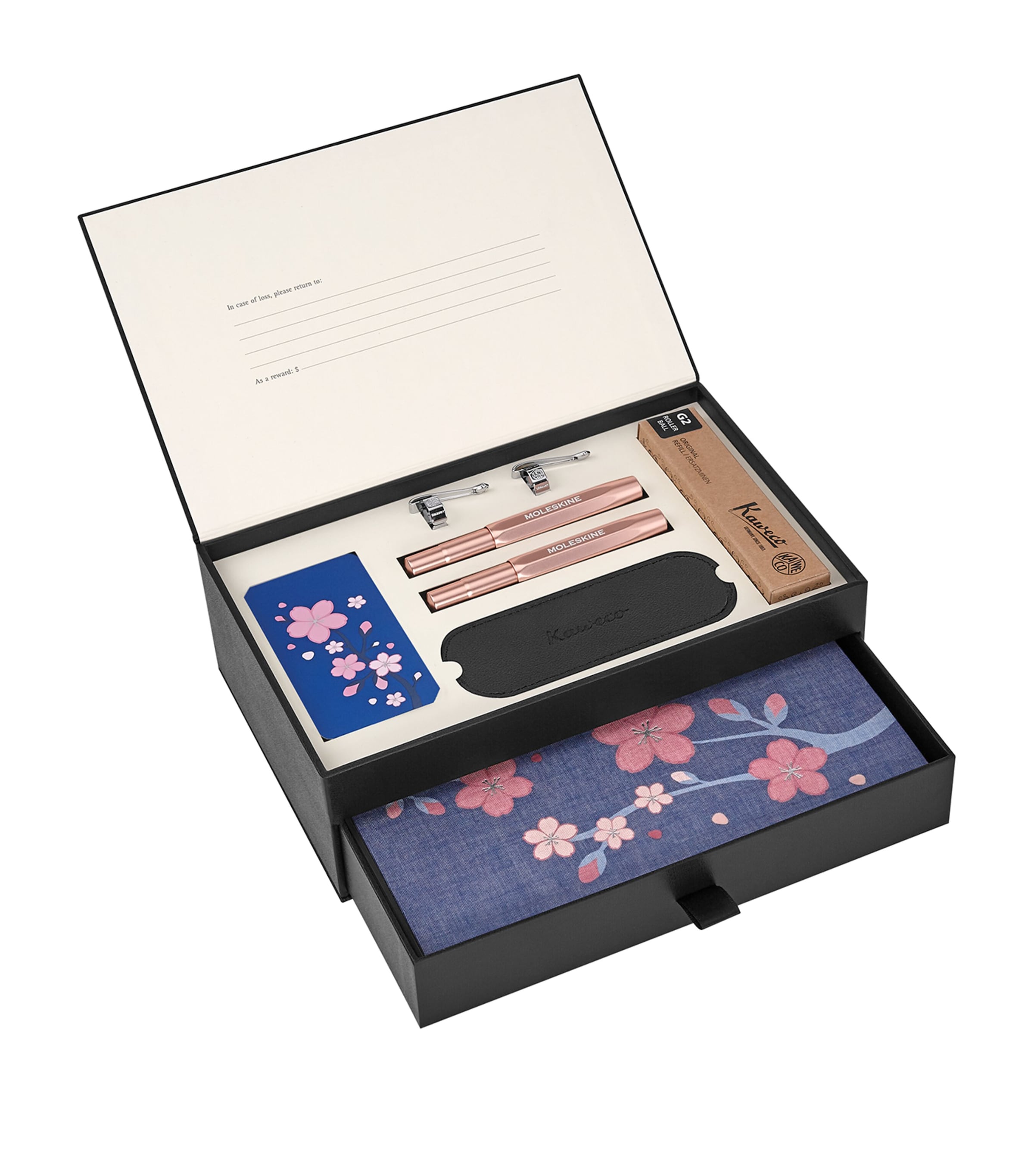 Sakura Collection Notebooks and Pens Gift Set BLACK Image 8