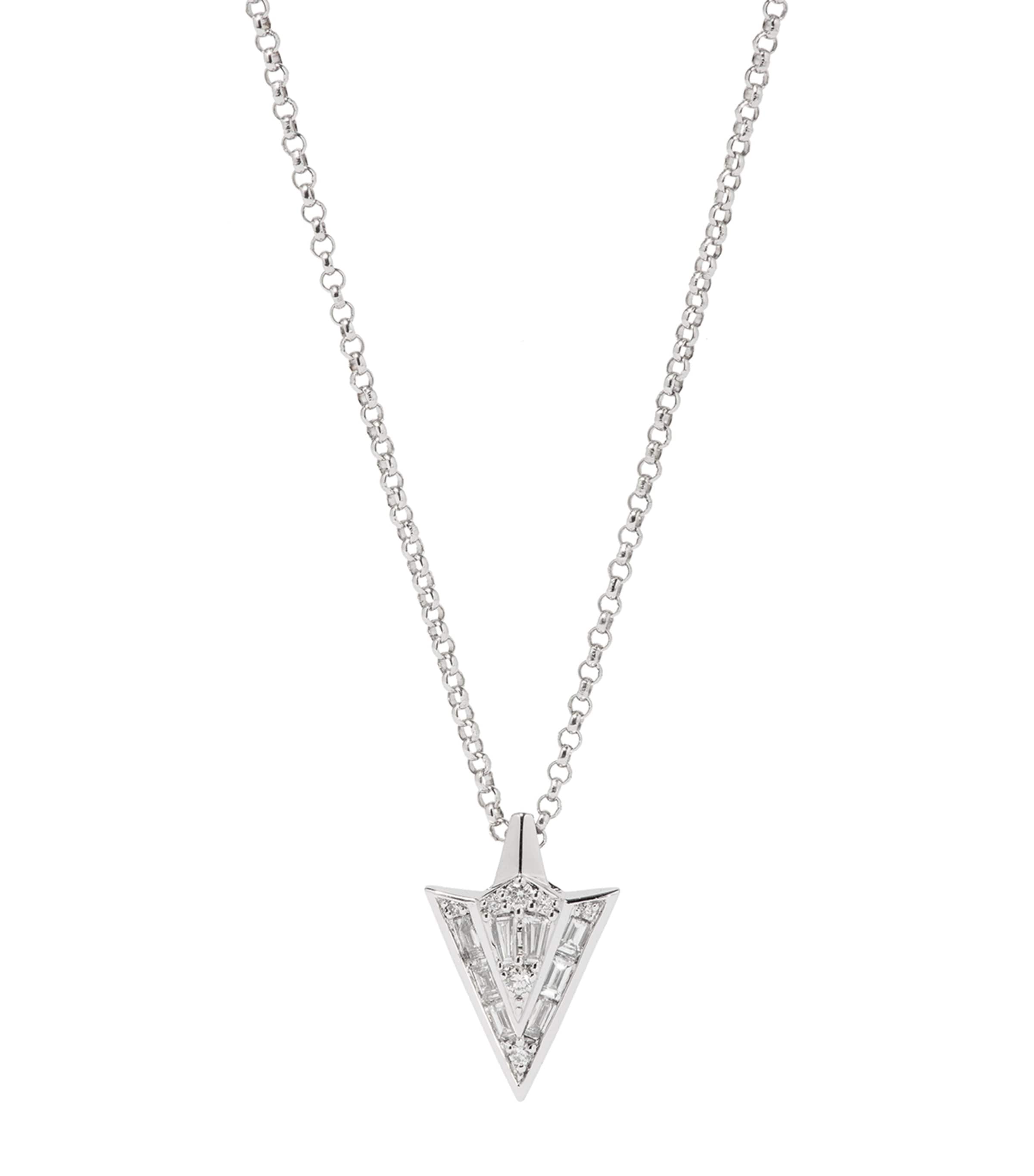 Annoushka White Gold And Diamond Flight Arrow Necklace