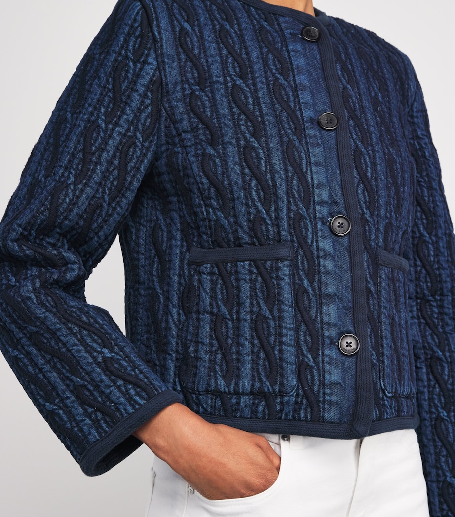Quilted Carter Denim Jacket BLUE Image 6