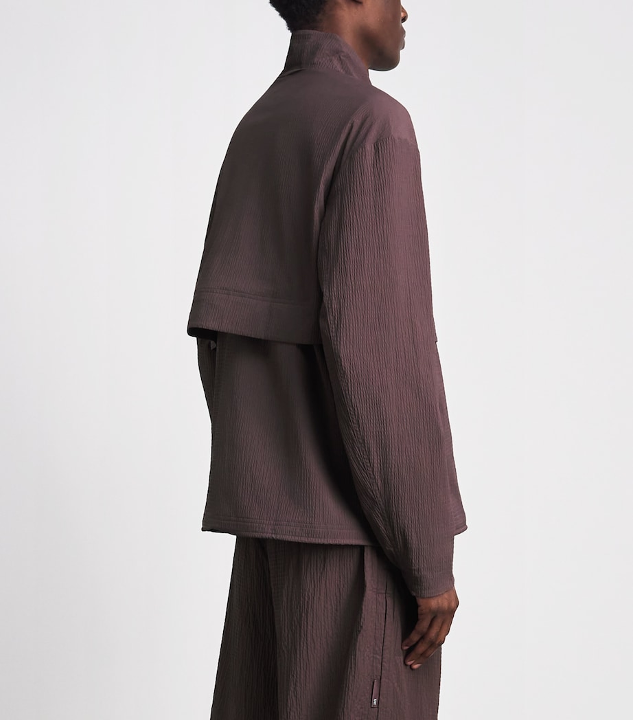 On Mens Textured Courtside Half-Zip Jacket Mulberry Image 5