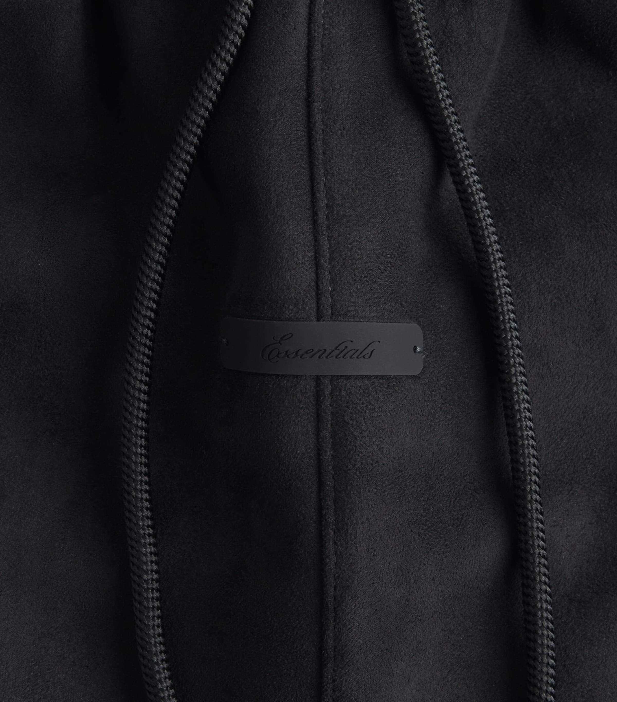 FEAR OF GOD ESSENTIALS Mens Faux Suede Relaxed Sweatpants Vintage Black Image 6
