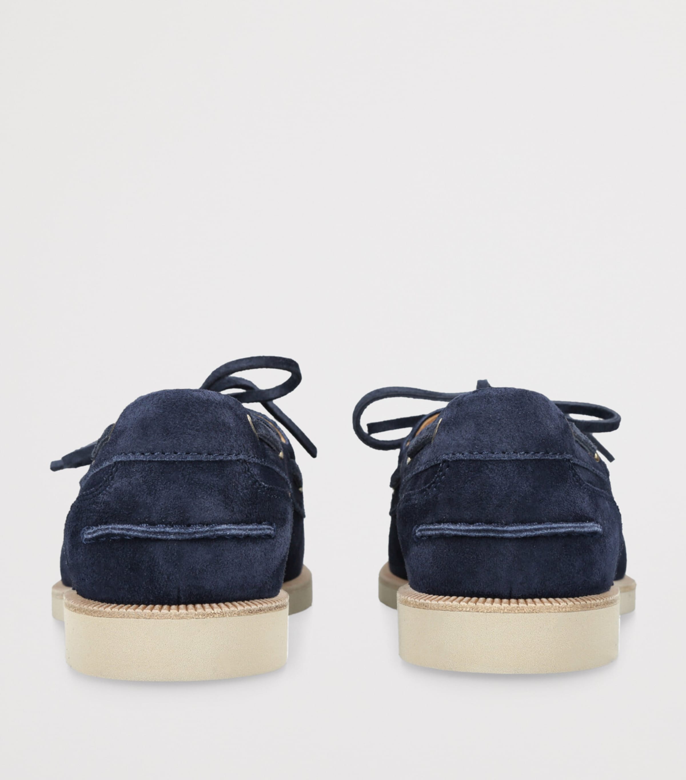 Brunello Cucinelli Suede Boat Shoes Navy Image 2