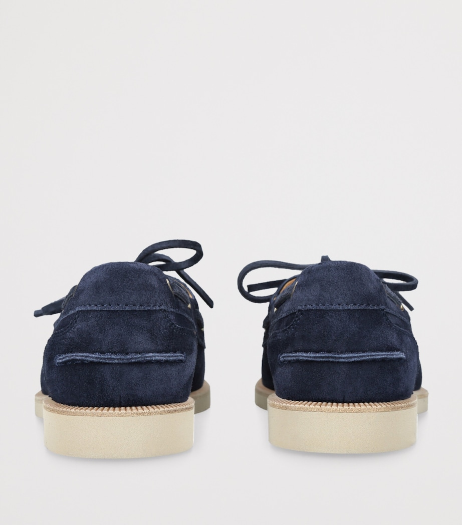 Suede Boat Shoes NAVY Image 2