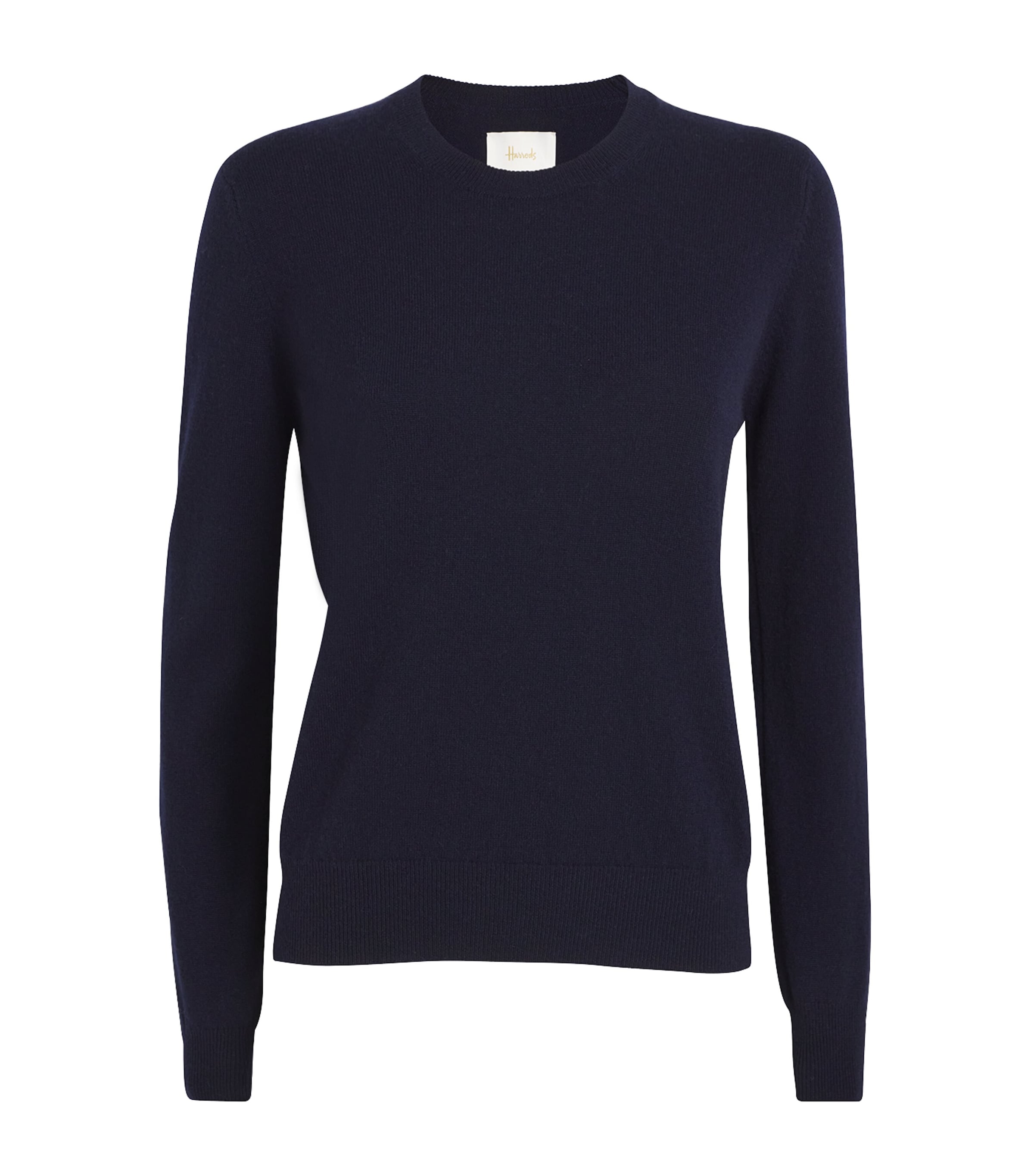 Shop Harrods Cashmere Crew-neck Sweater In Navy