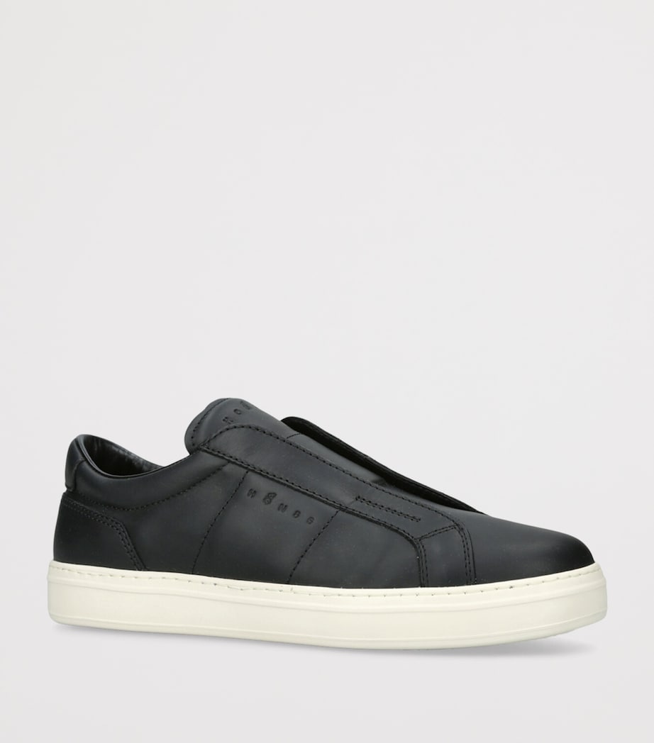 Leather H668 Slip-On Sneakers NAVY Image 3