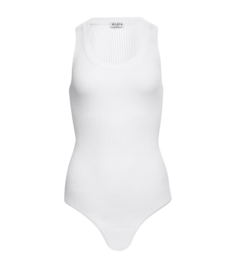 Scoop-Neck Tank Bodysuit BLANC Image 1