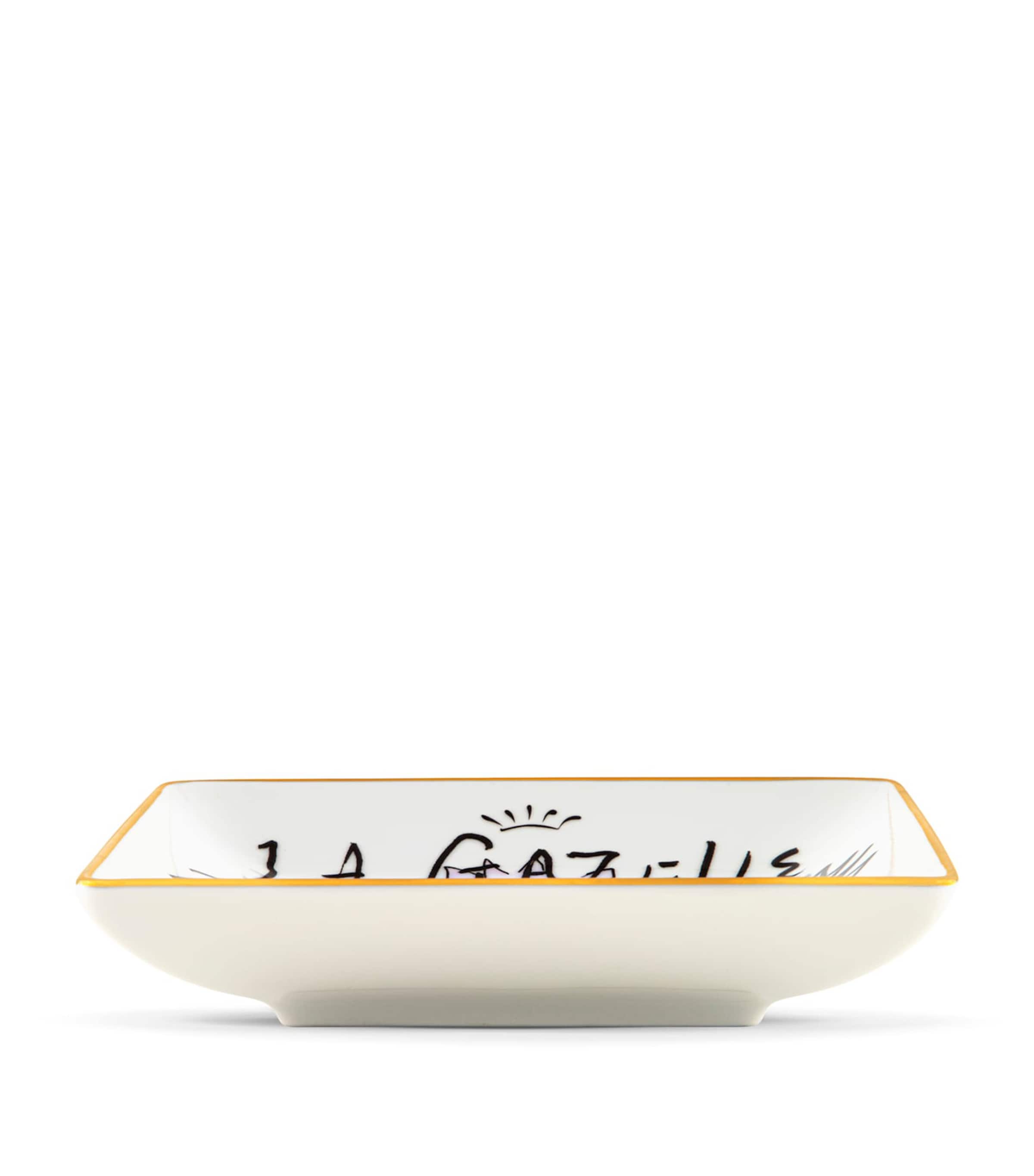 GINORI 1735 x Luke Edward Hall La Gazelle D’Or Decorative Tray (13.5cm) Image 2