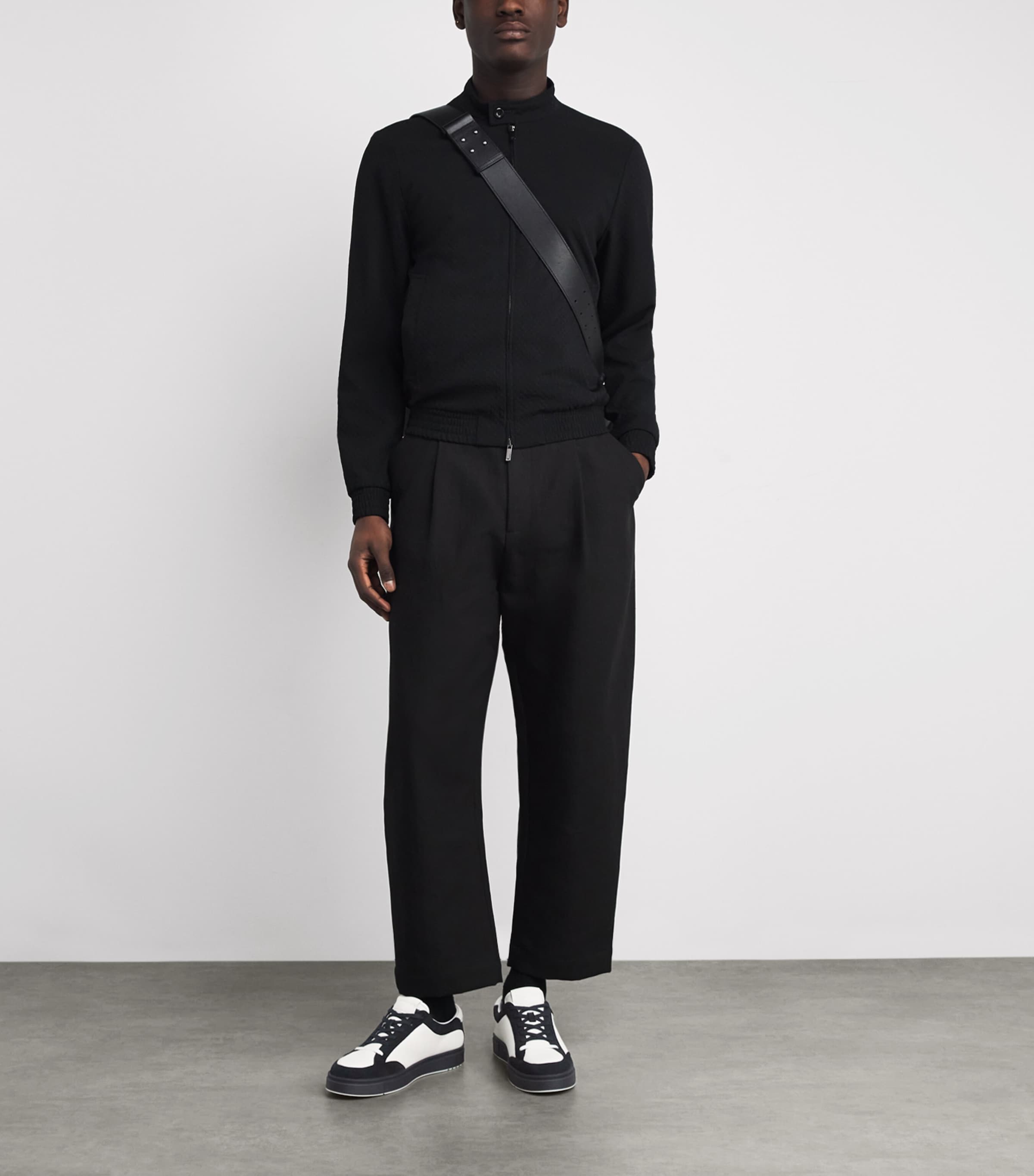 Leather Suede-Detail Sneakers MB513 Image 6