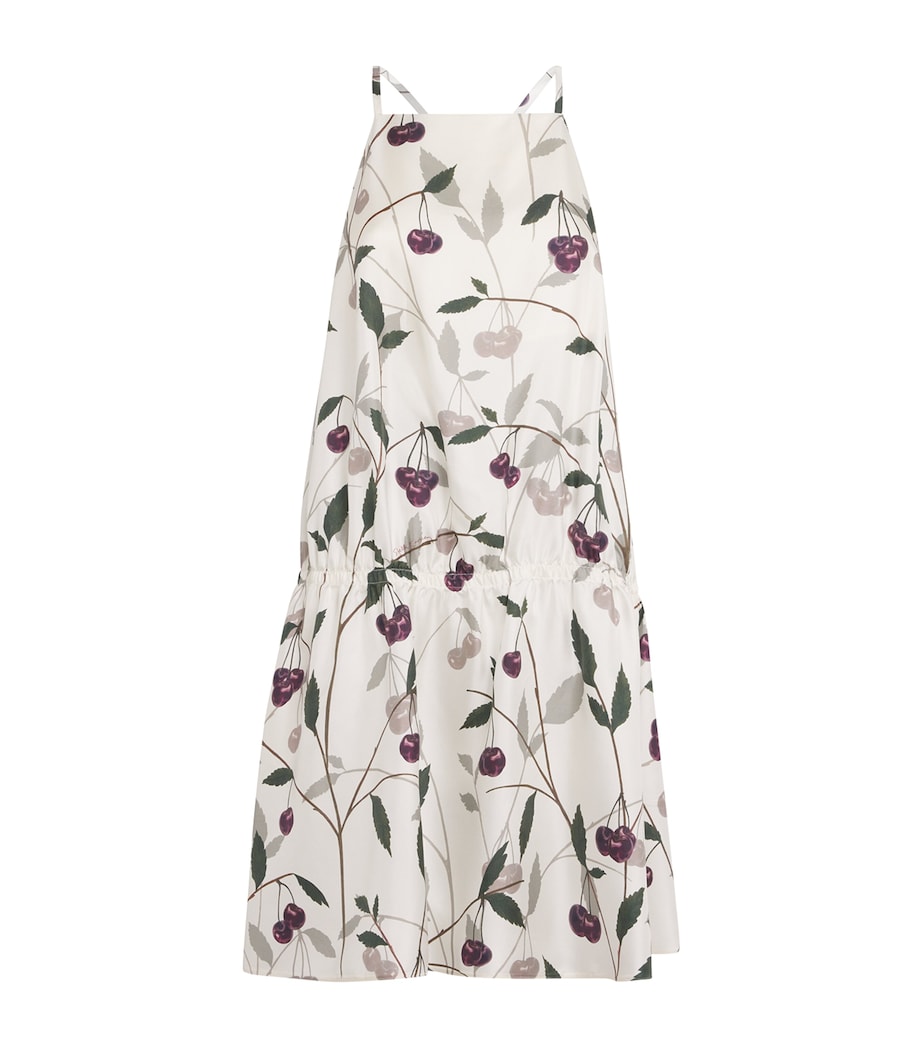 Silk High Summer Cherry Mini Dress 9200 CREAM Image 1