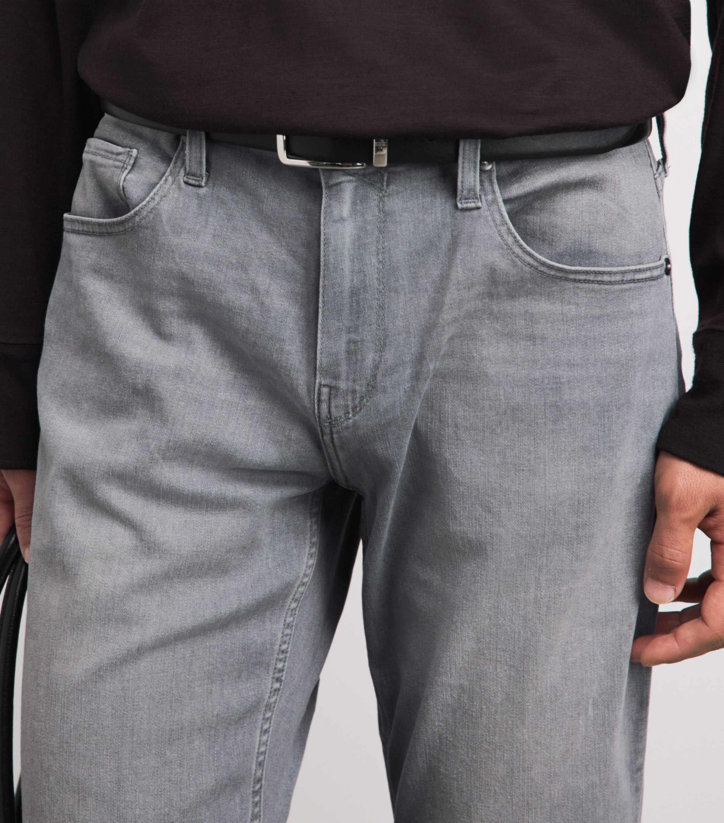 PAIGE Mens Normandie Straight Jeans Wainwright Image 3